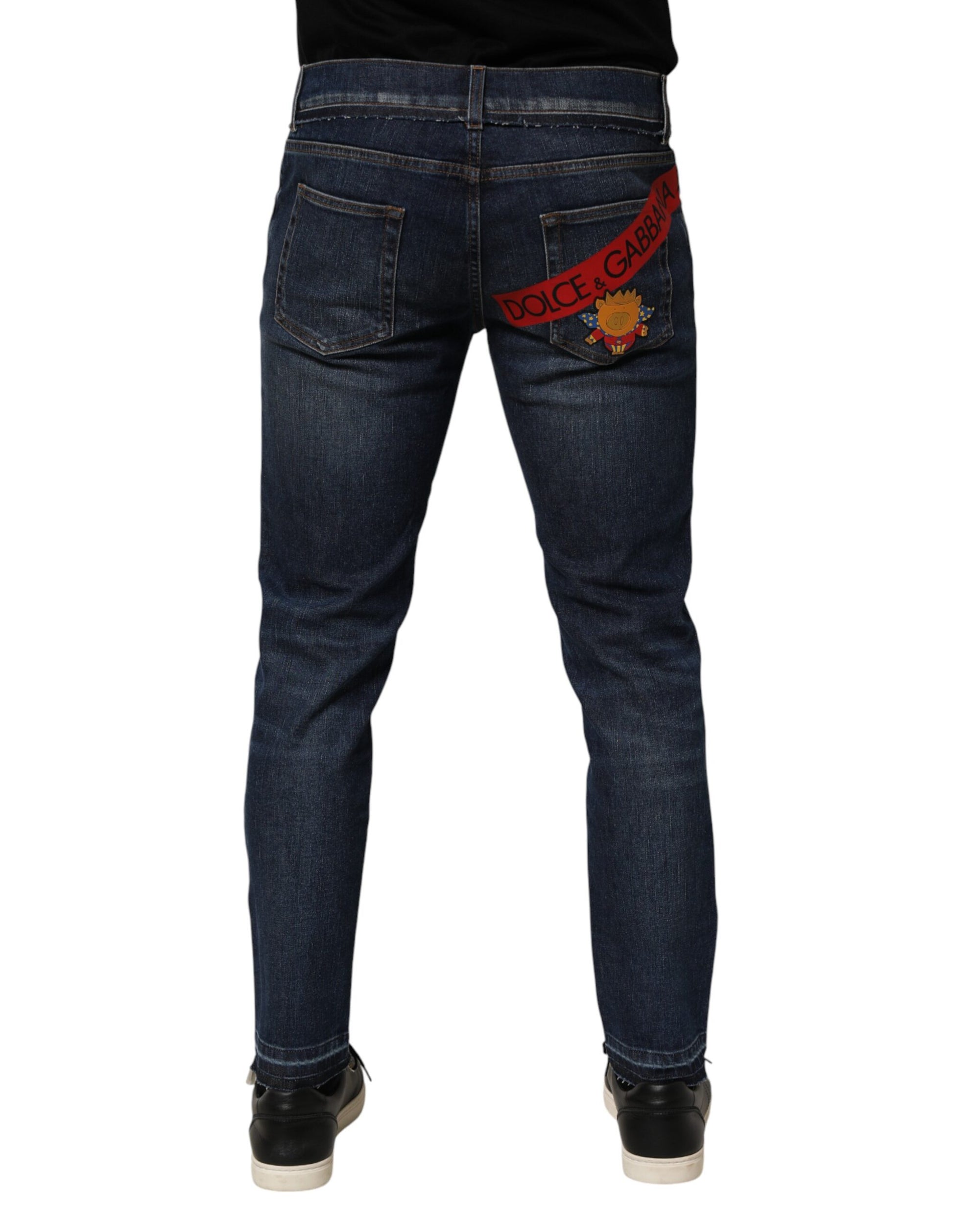 Jean slim en jean stretch en coton bleu Dolce & Gabbana pour homme