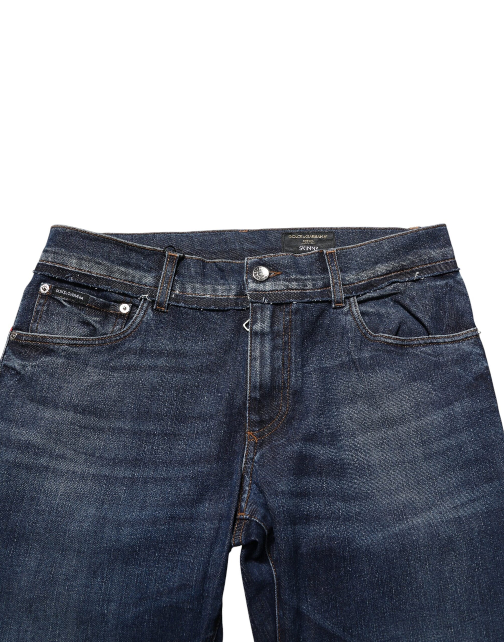 Jean slim en jean stretch en coton bleu Dolce & Gabbana pour homme