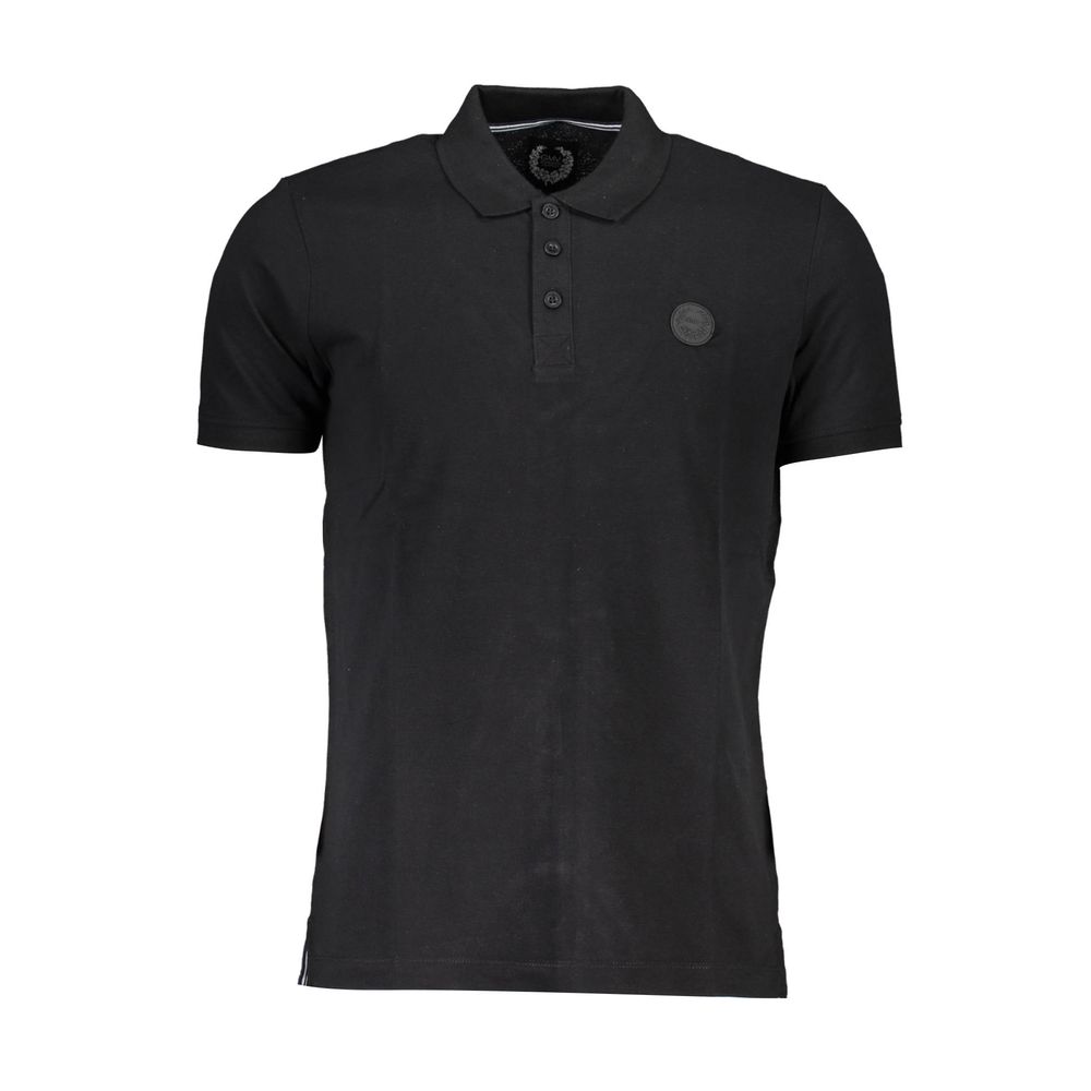Polo Gianmarco Venturi en coton noir pour homme