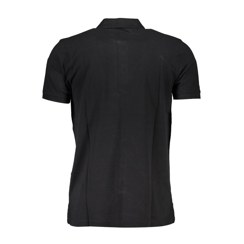 Polo Gianmarco Venturi en coton noir pour homme