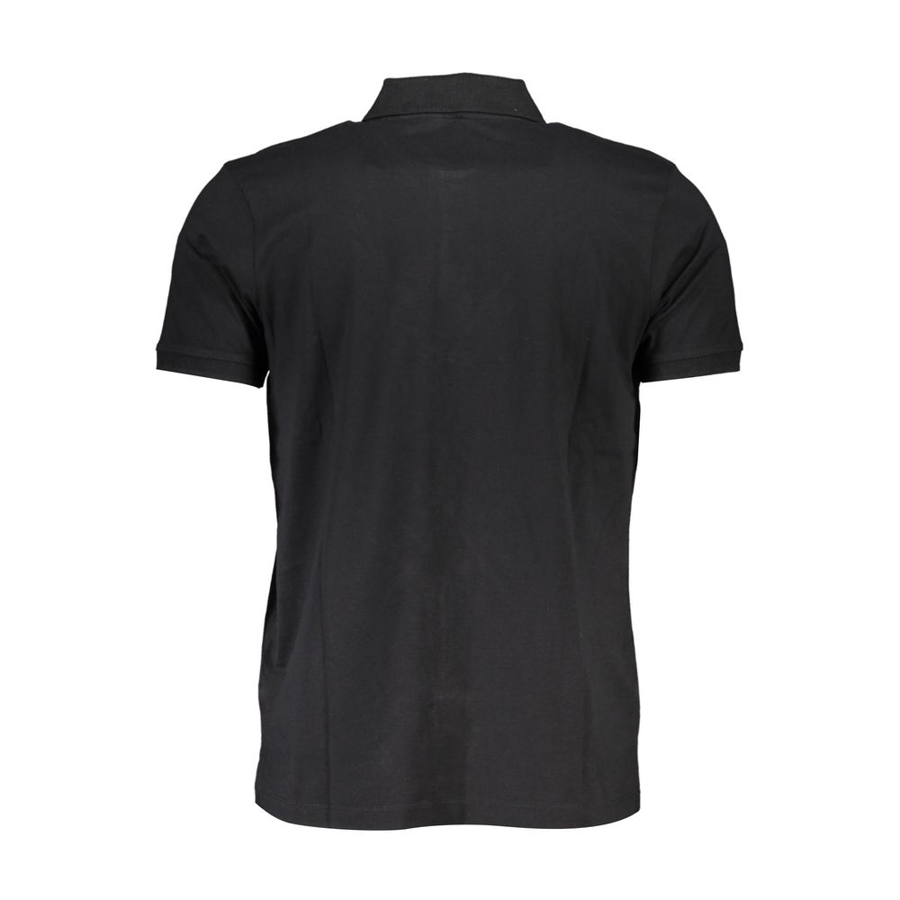 Polo Gianmarco Venturi noir en coton pour homme