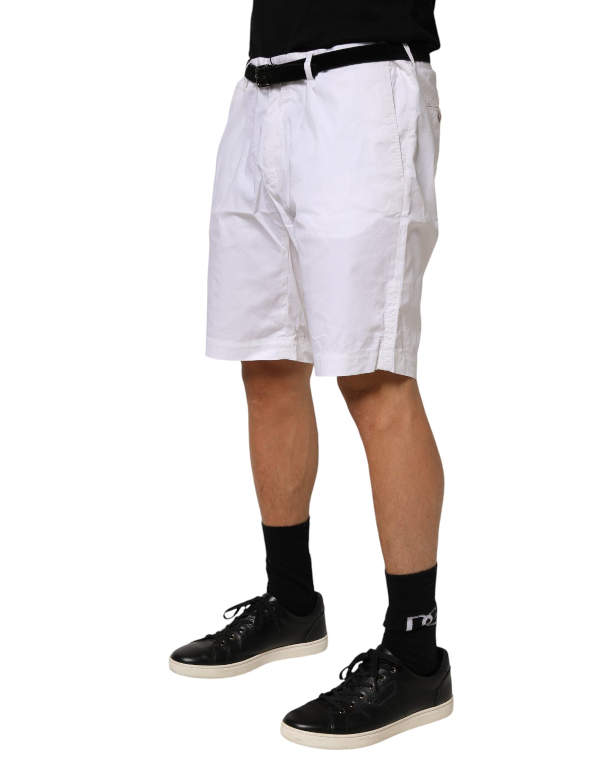 Short Homme Dolce & Gabbana en Coton Stretch Blanc