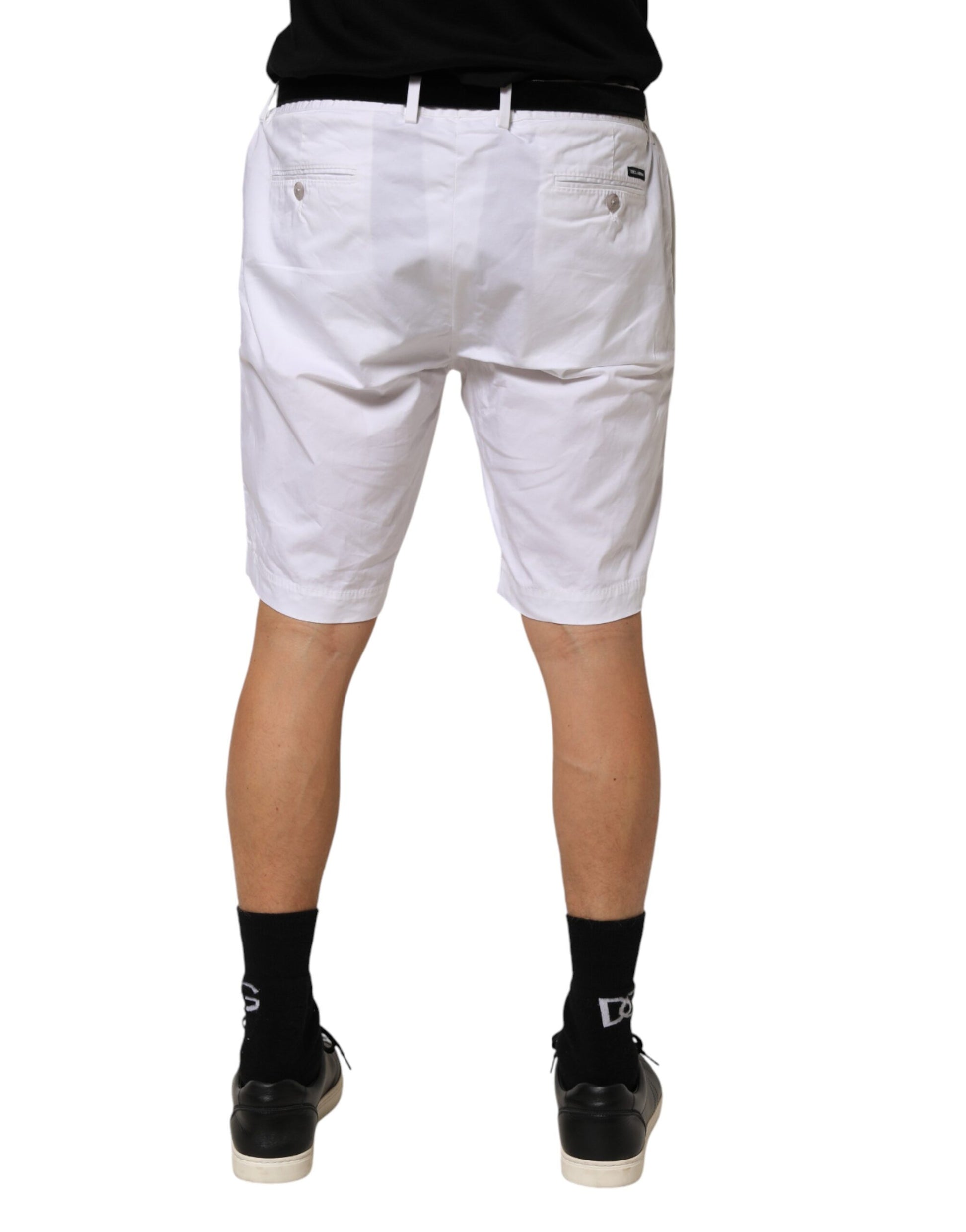Short Homme Dolce & Gabbana en Coton Stretch Blanc