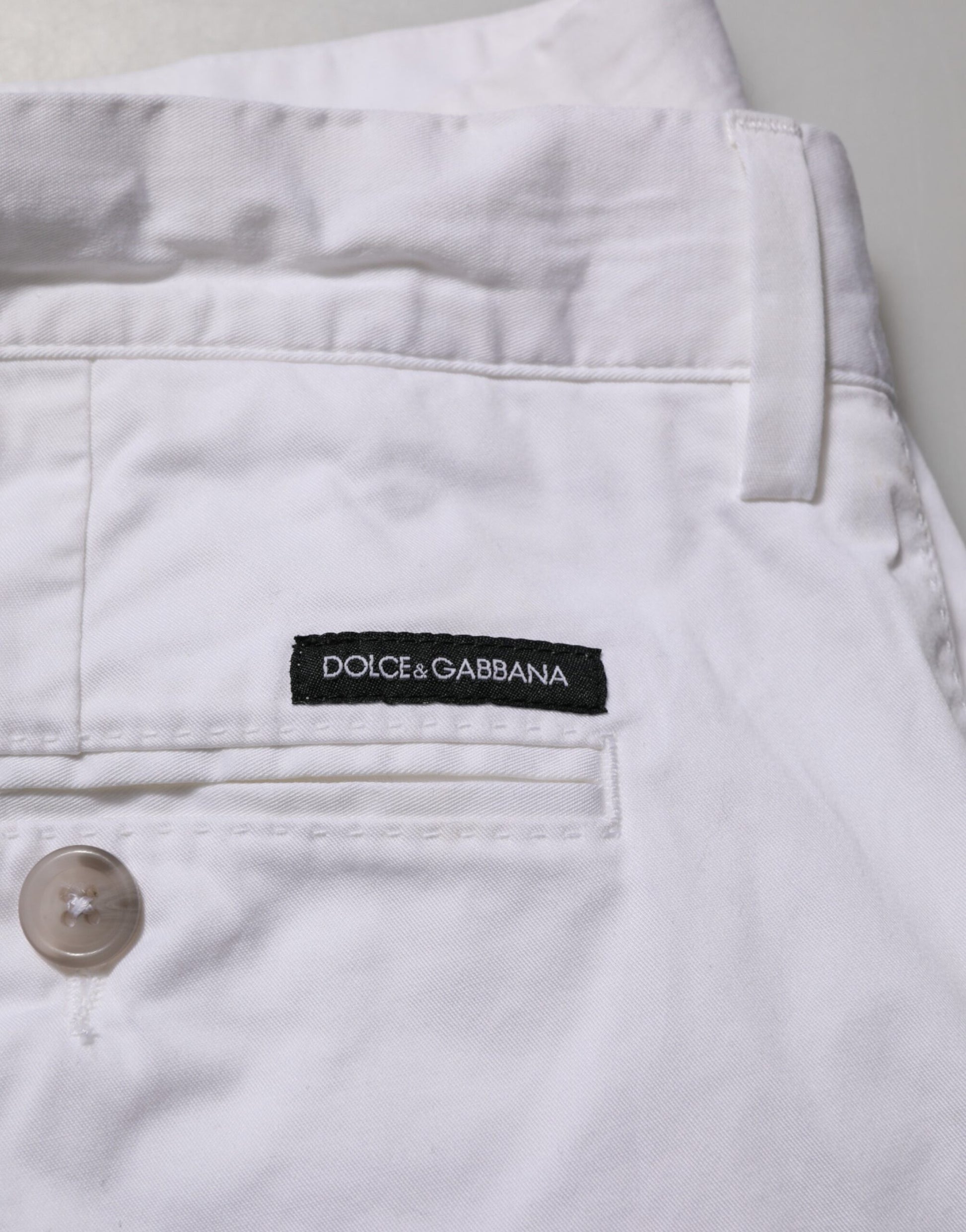 Short Homme Dolce & Gabbana en Coton Stretch Blanc