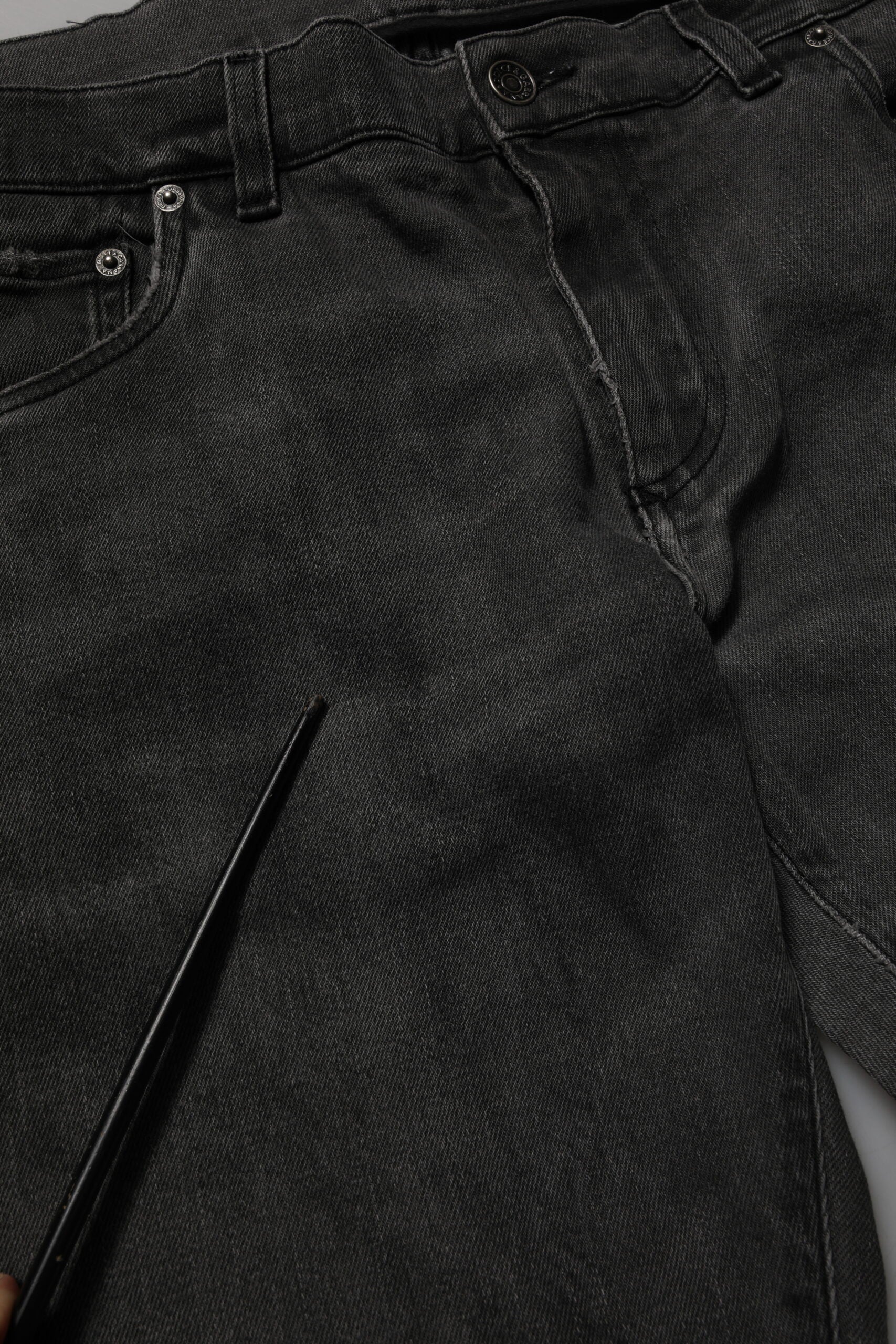 Jean slim en denim gris foncé en coton pour homme Dolce & Gabbana