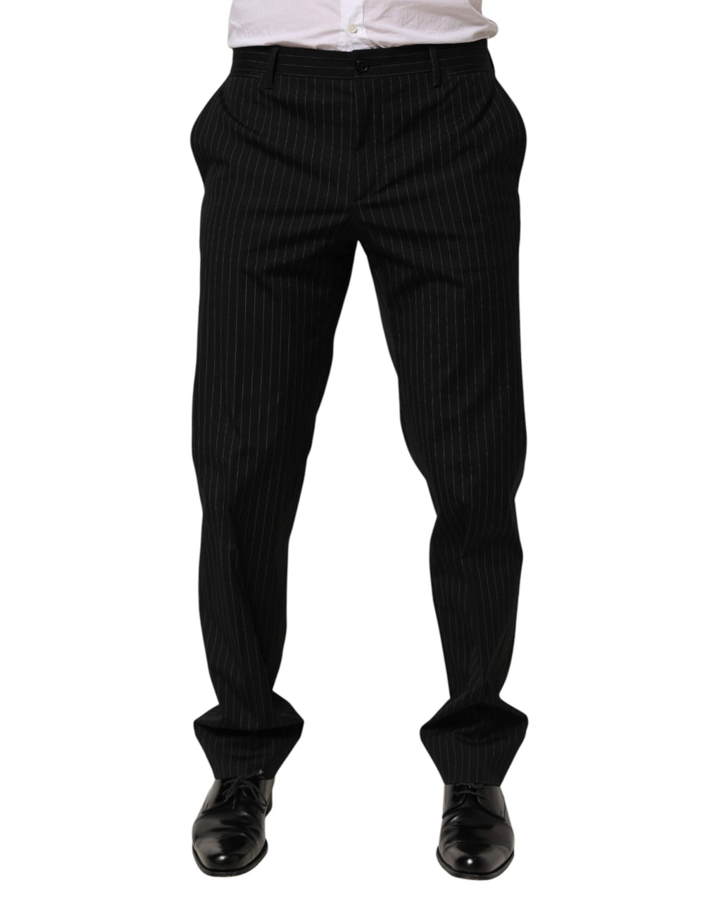 Pantalon de costume Dolce & Gabbana rayé noir pour homme