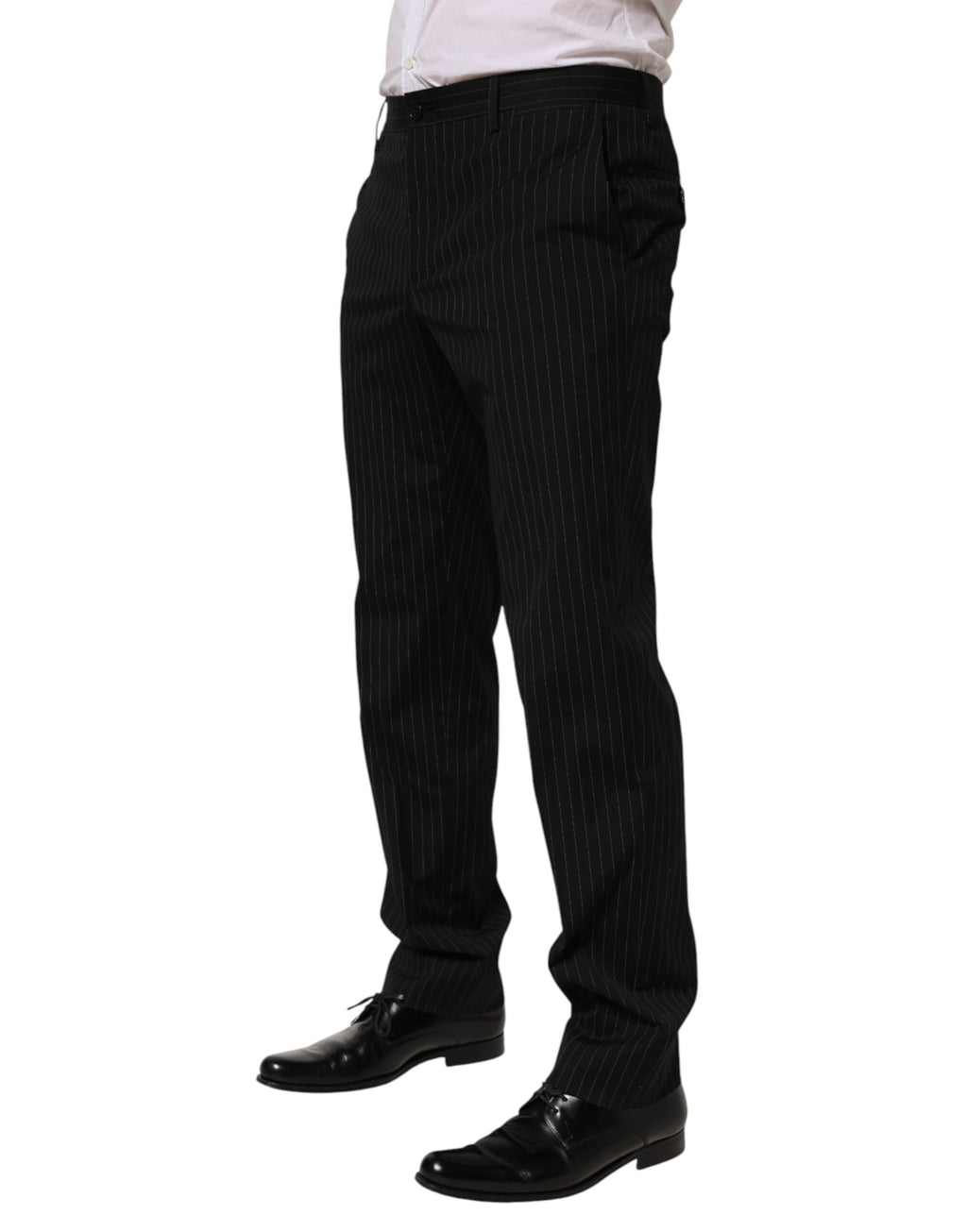 Pantalon de costume Dolce & Gabbana rayé noir pour homme