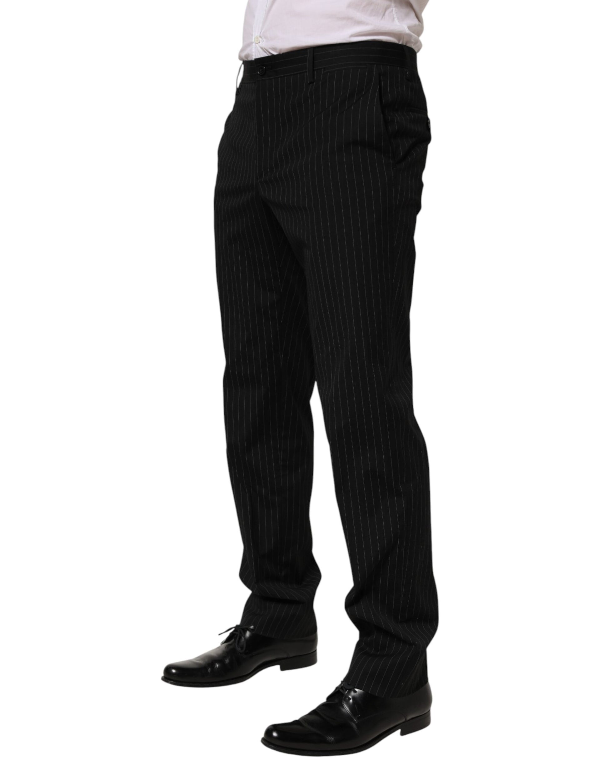 Pantalon de costume Dolce & Gabbana rayé noir pour homme