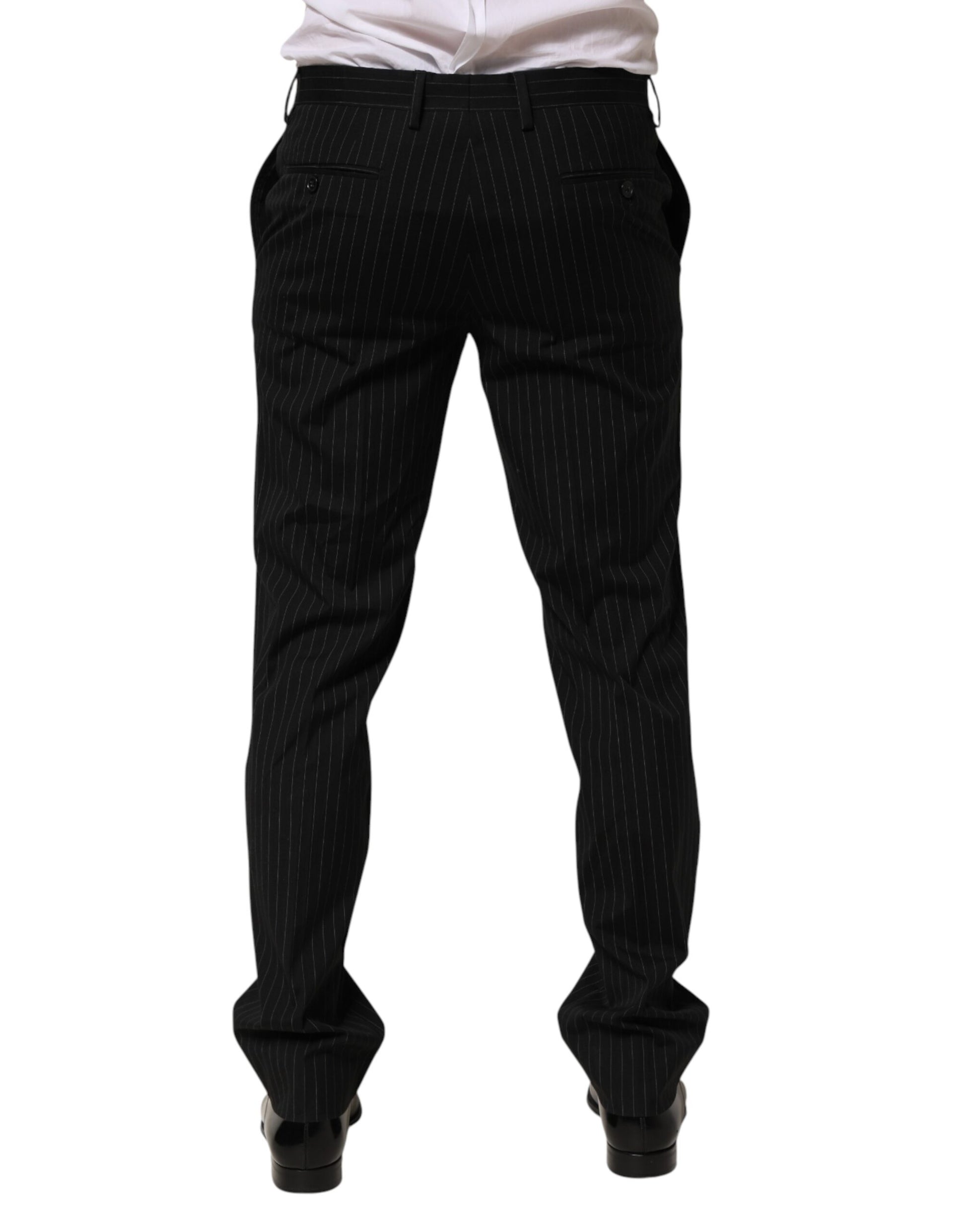Pantalon de costume Dolce & Gabbana rayé noir pour homme