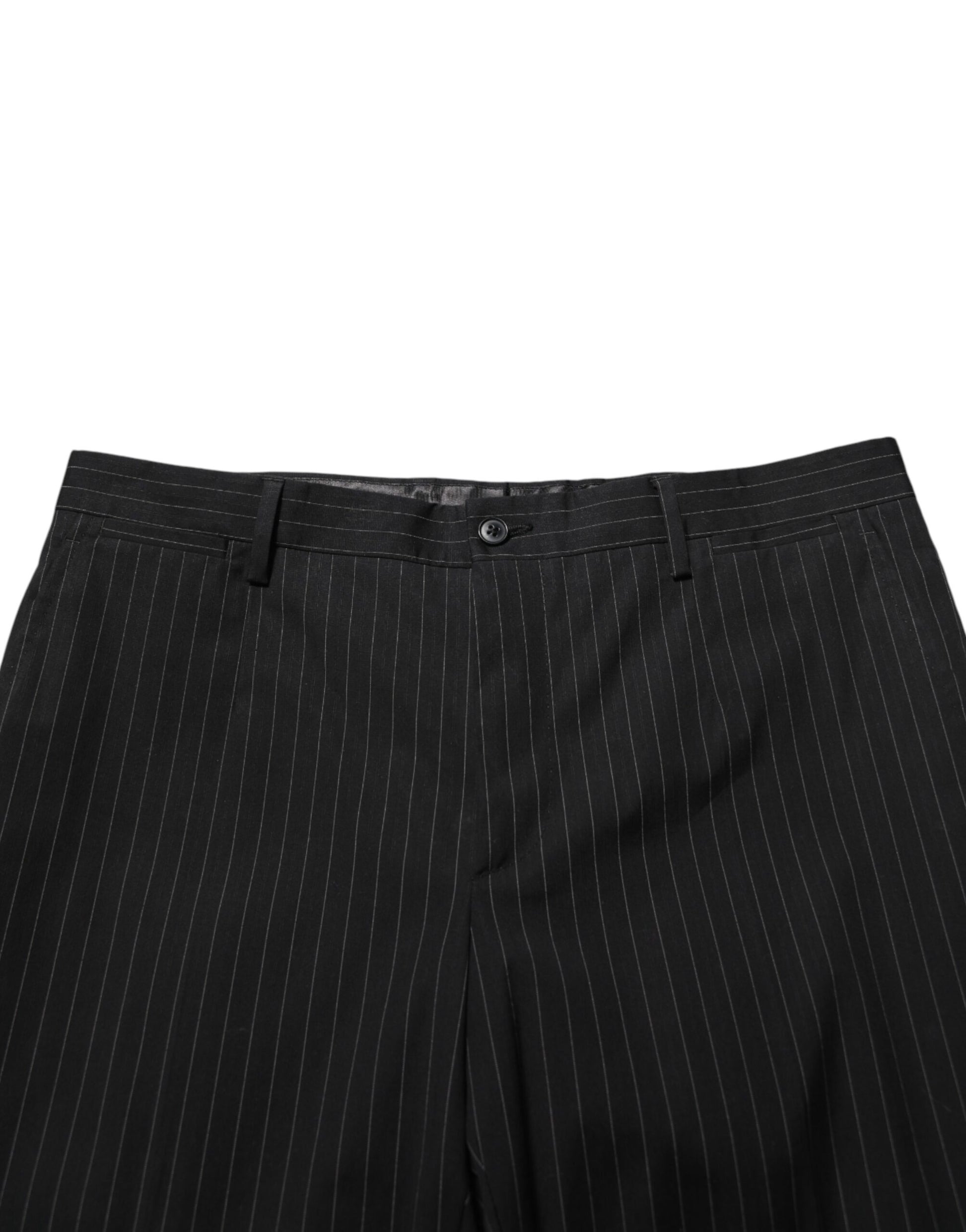 Pantalon de costume Dolce & Gabbana rayé noir pour homme