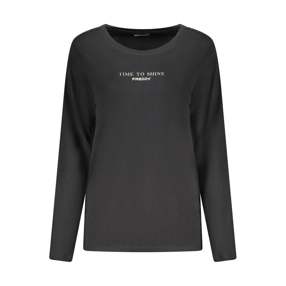 T-shirt Freddy noir en coton pour femme