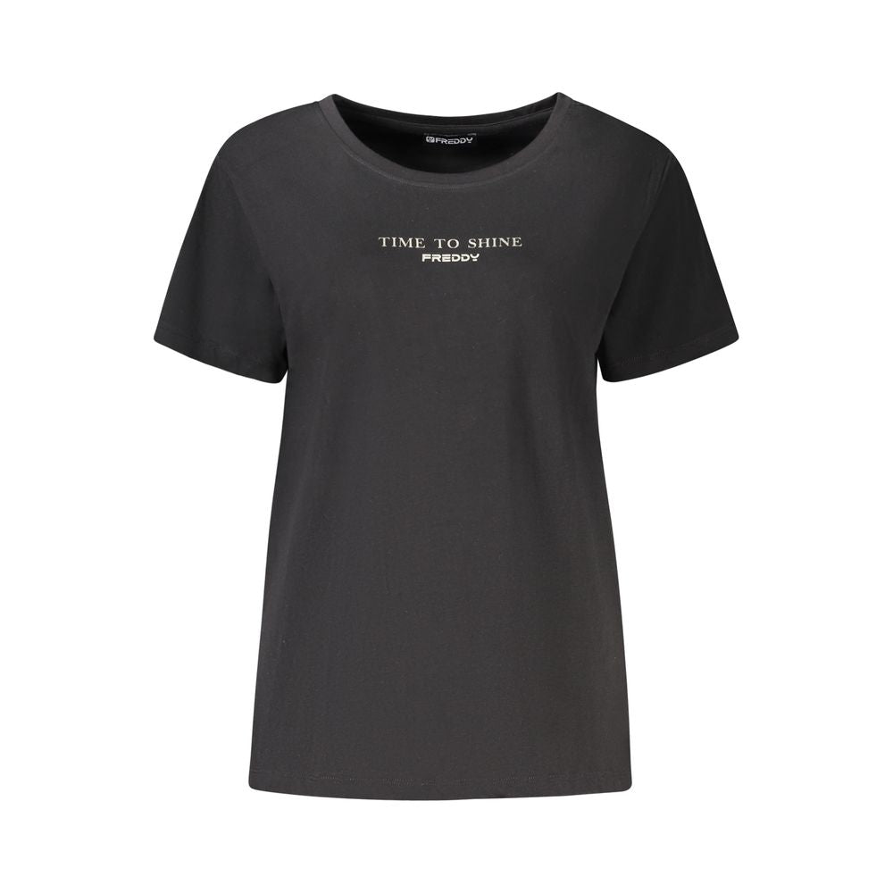 T-shirt Freddy noir en coton pour femme