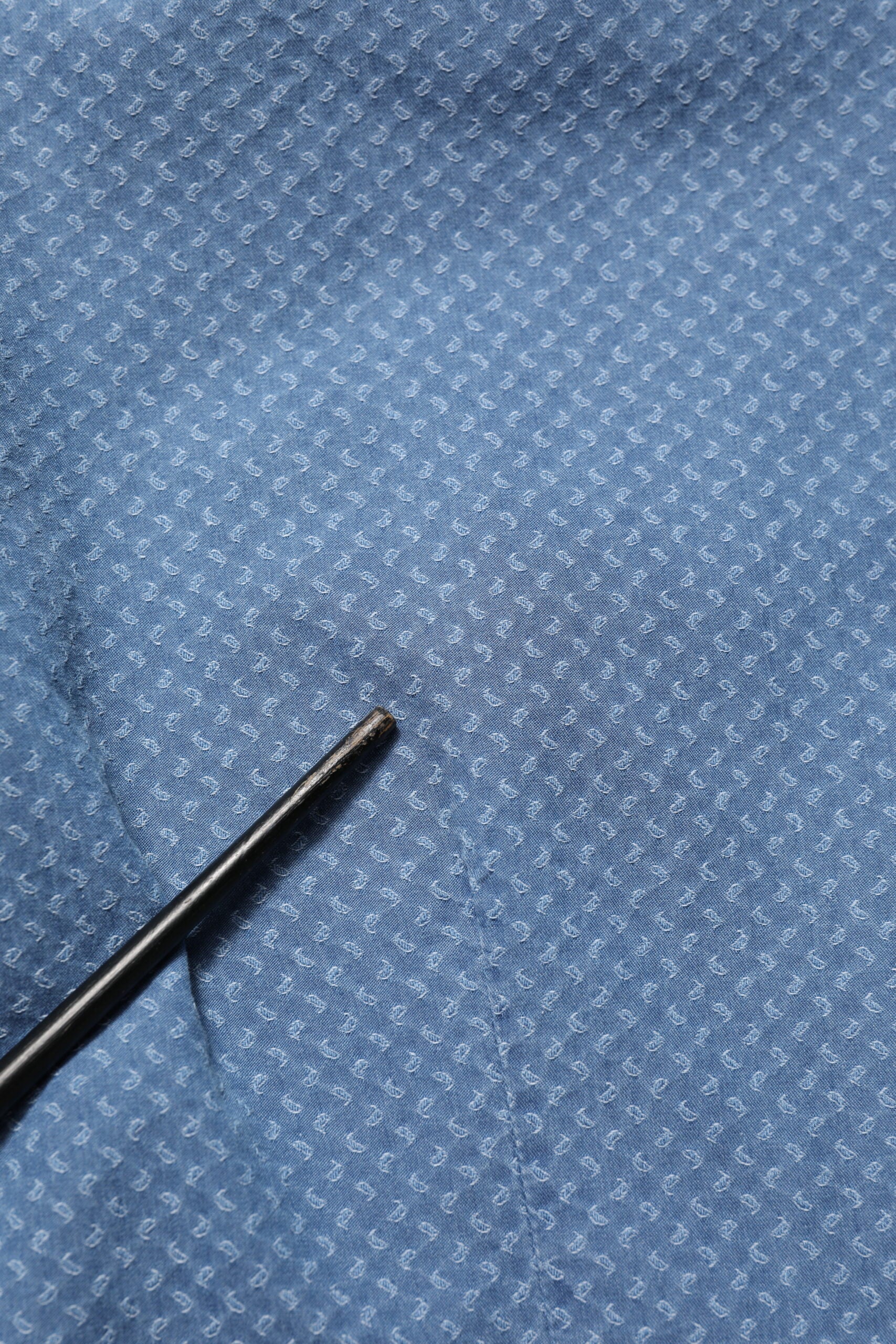 AGLINI Blue Cotton Slim Fit Collared Long Sleeve Casual Shirt