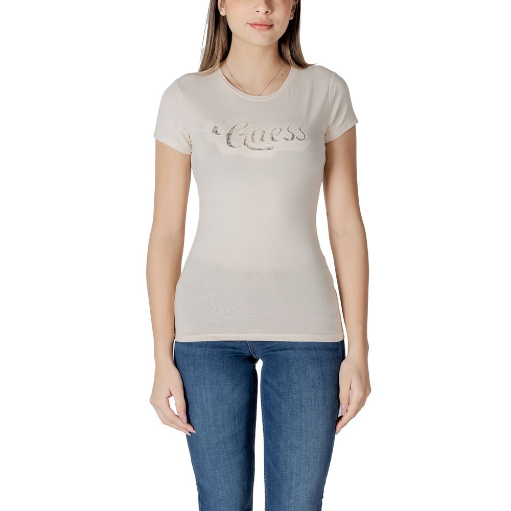 Guess Beige Cotton T-Shirt