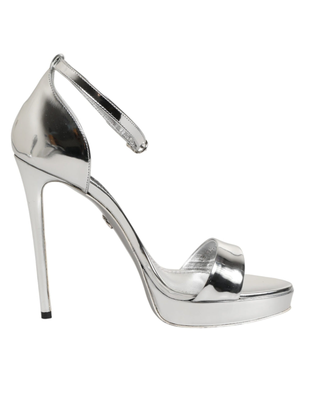Chaussures Sandales compensées Keira en cuir argenté Dolce & Gabbana