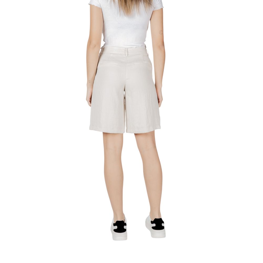 Shorts bermudas beiges en viscose Vila Clothes