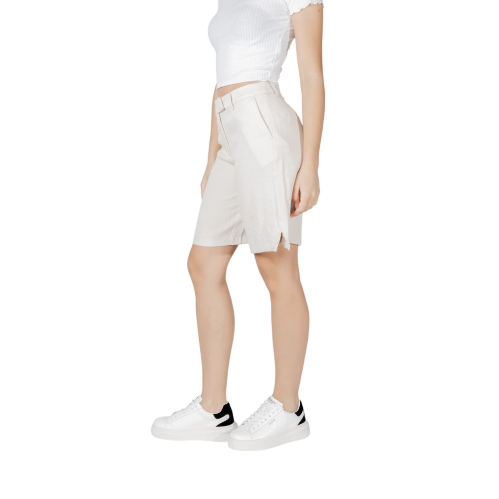 Shorts bermudas beiges en viscose Vila Clothes