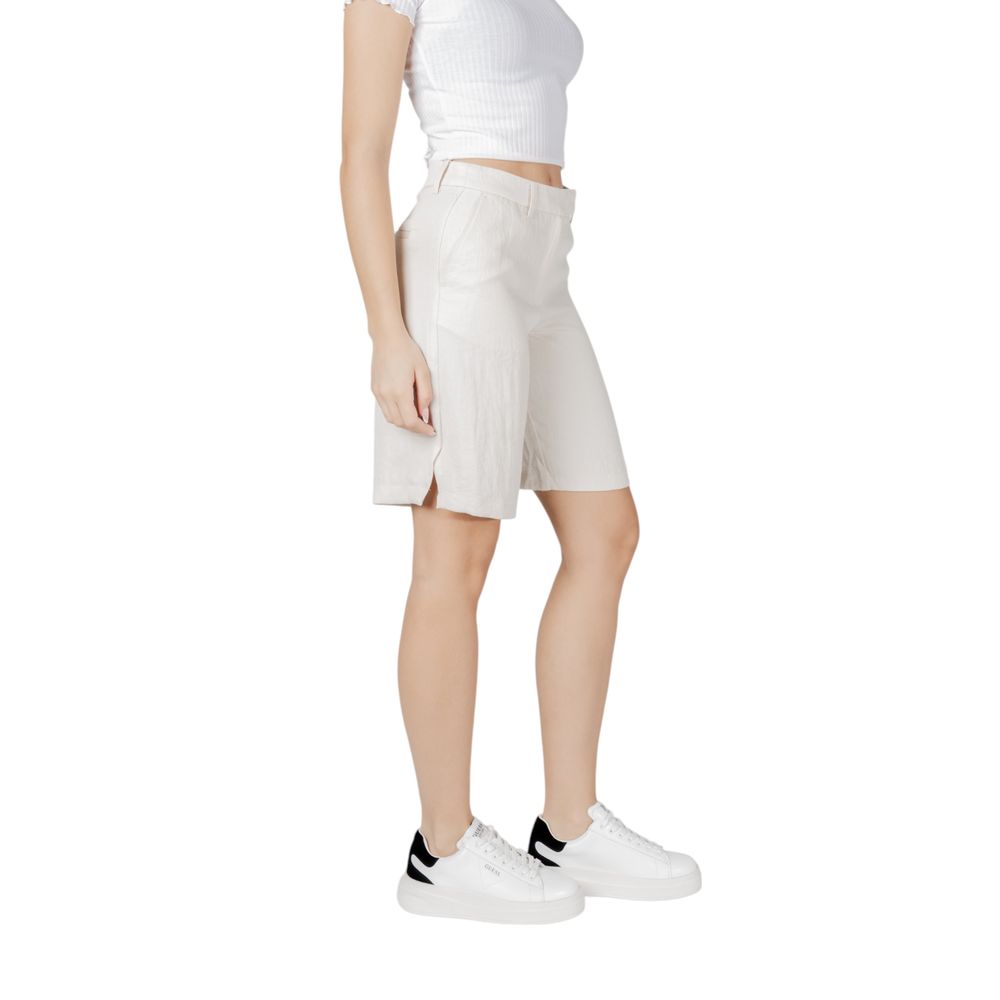 Shorts bermudas beiges en viscose Vila Clothes