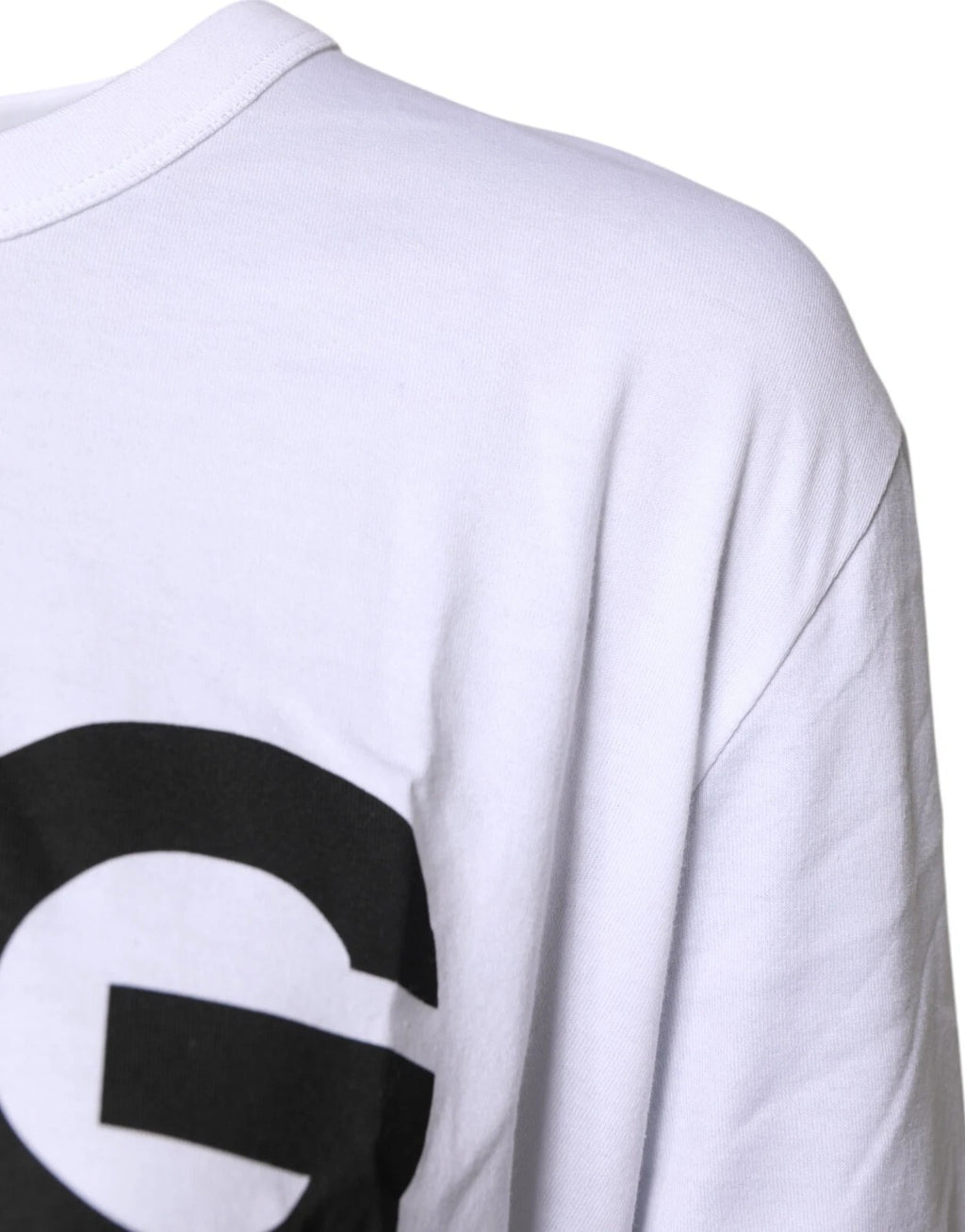 T-shirt Dolce & Gabbana en coton blanc à col rond et imprimé graphique