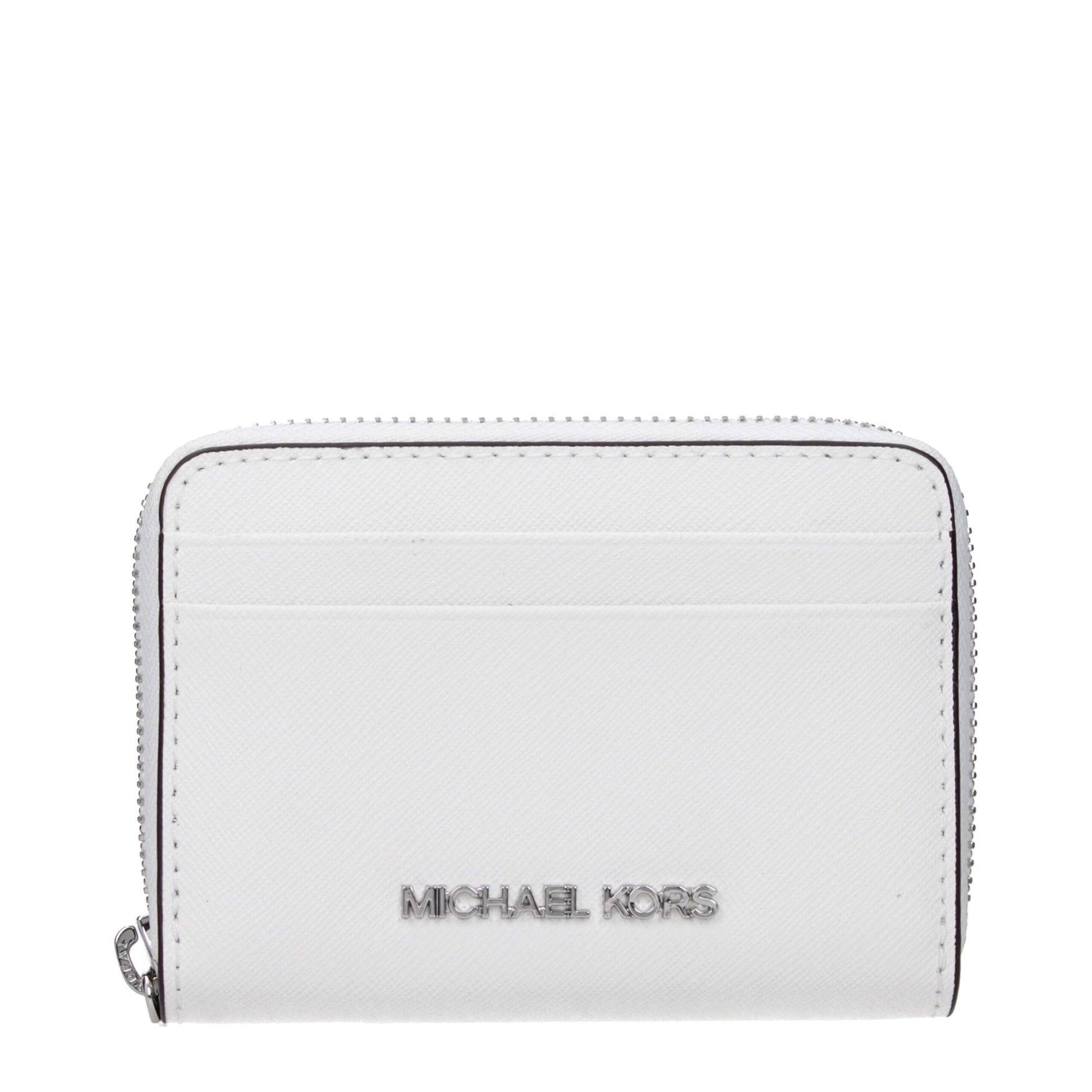 Porte-cartes Michael Kors en cuir blanc