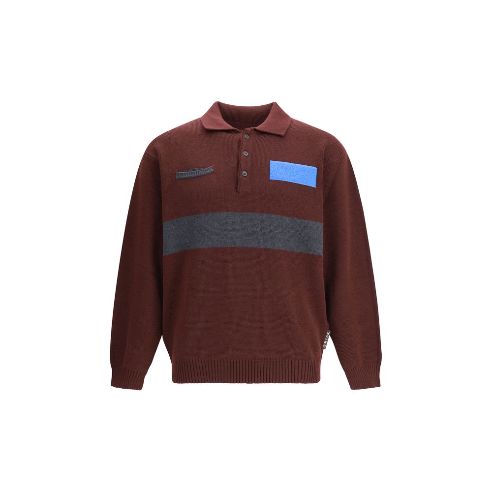 GR10K Bordeaux Wool Polo Shirt