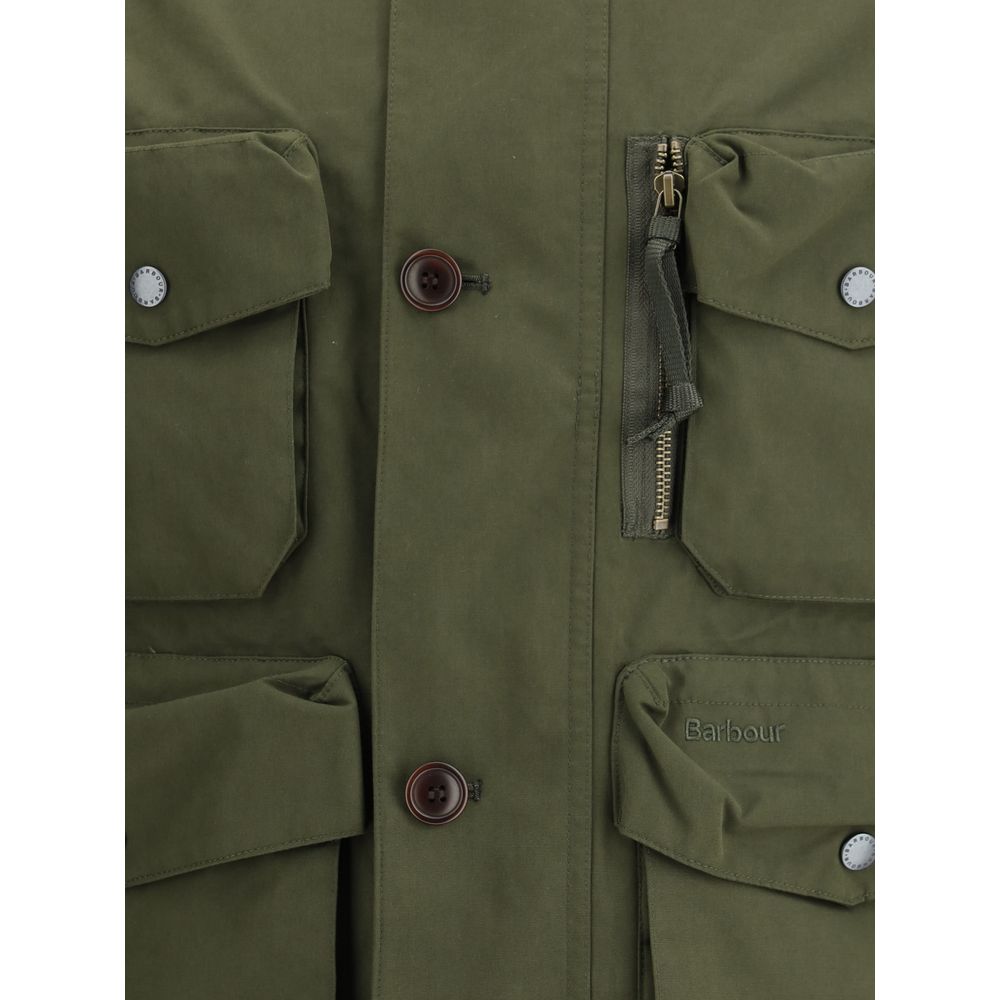 Barbour Green Polyester Shell Jacket