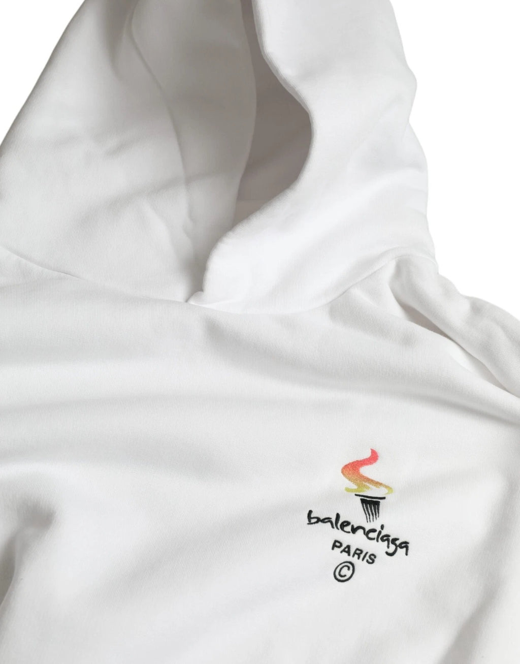 Pull à capuche oversize Balenciaga en coton blanc