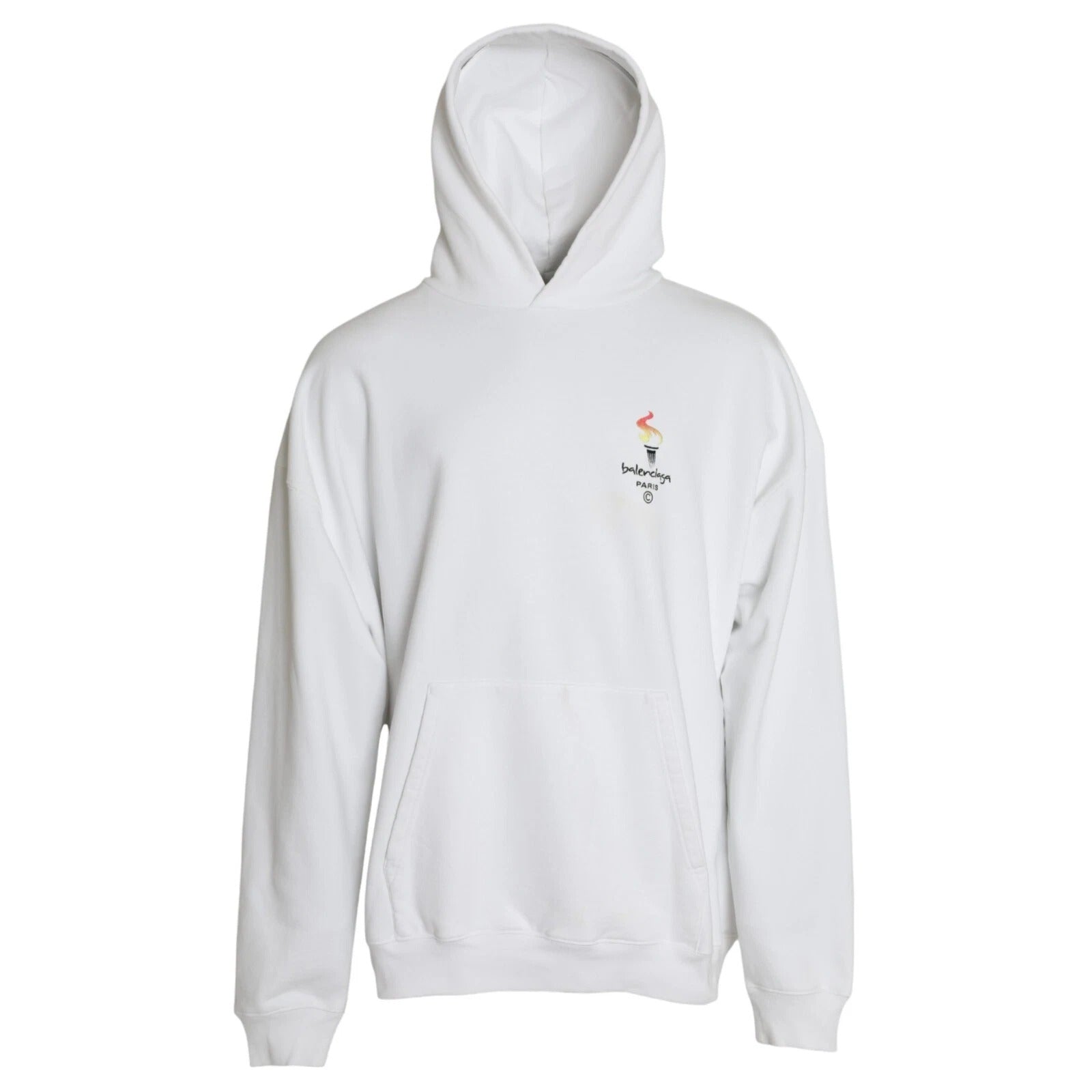 Pull à capuche oversize Balenciaga en coton blanc
