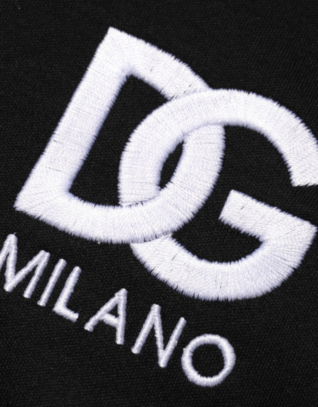 T-shirt Dolce & Gabbana en coton noir avec broderie logo DG