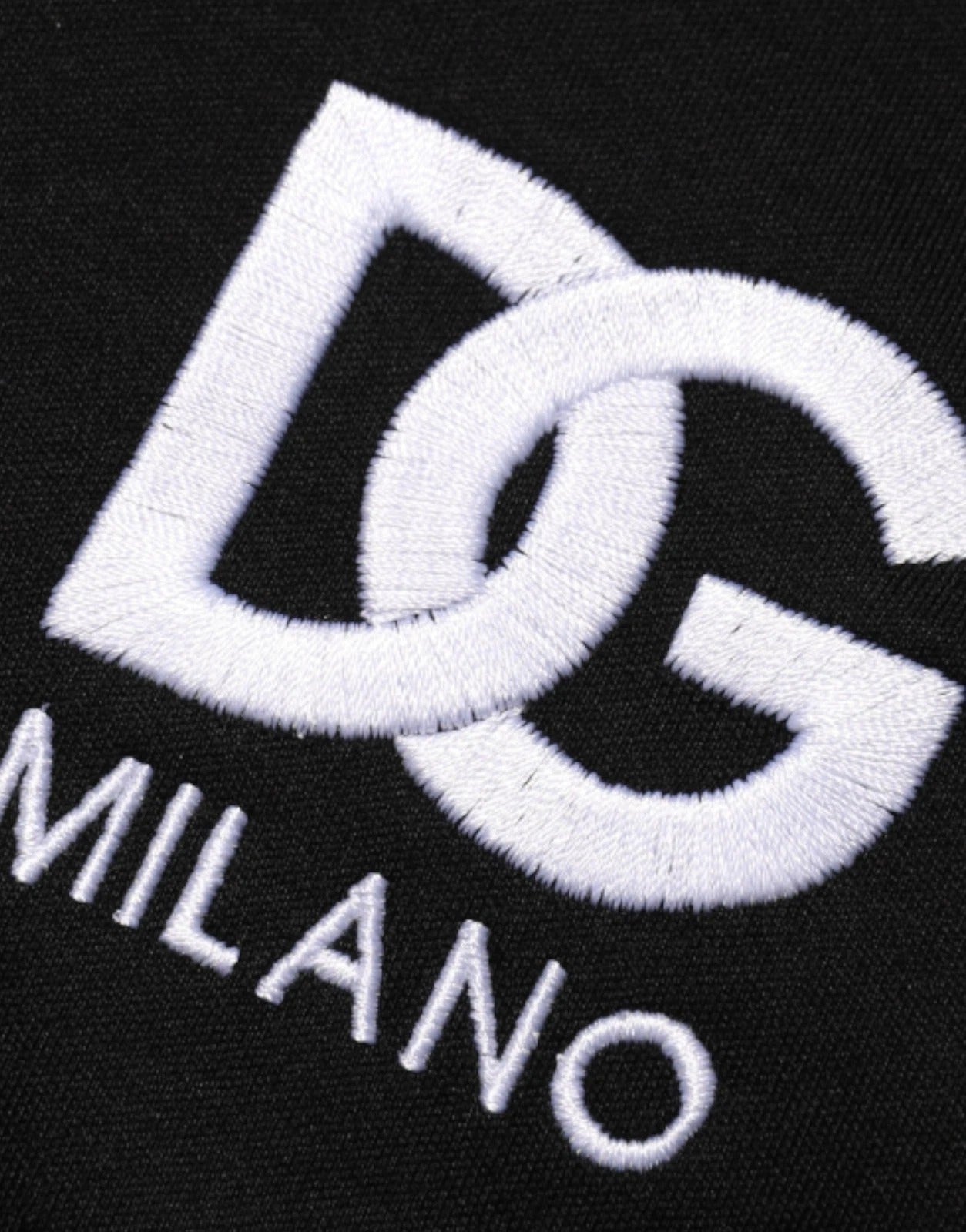 T-shirt Dolce & Gabbana en coton noir avec broderie logo DG