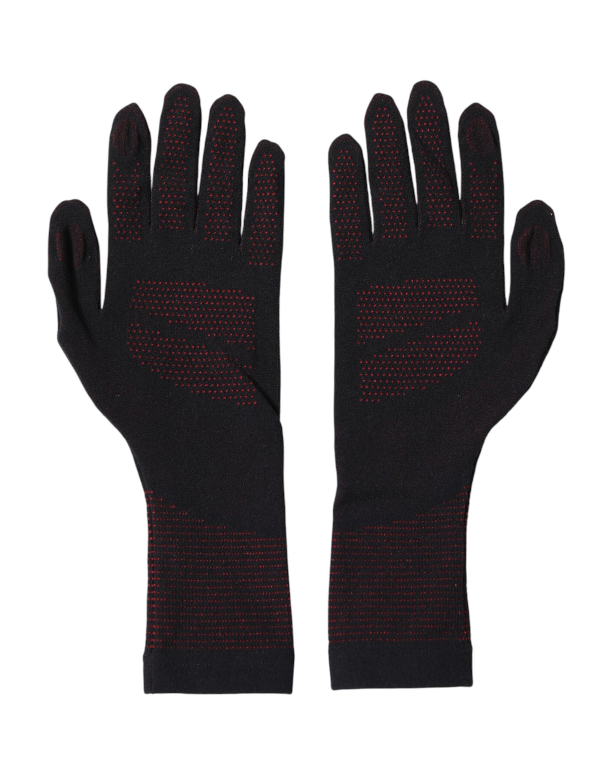 Dolce & Gabbana Black DG Logo Cotton Hands Mitten Men Gloves