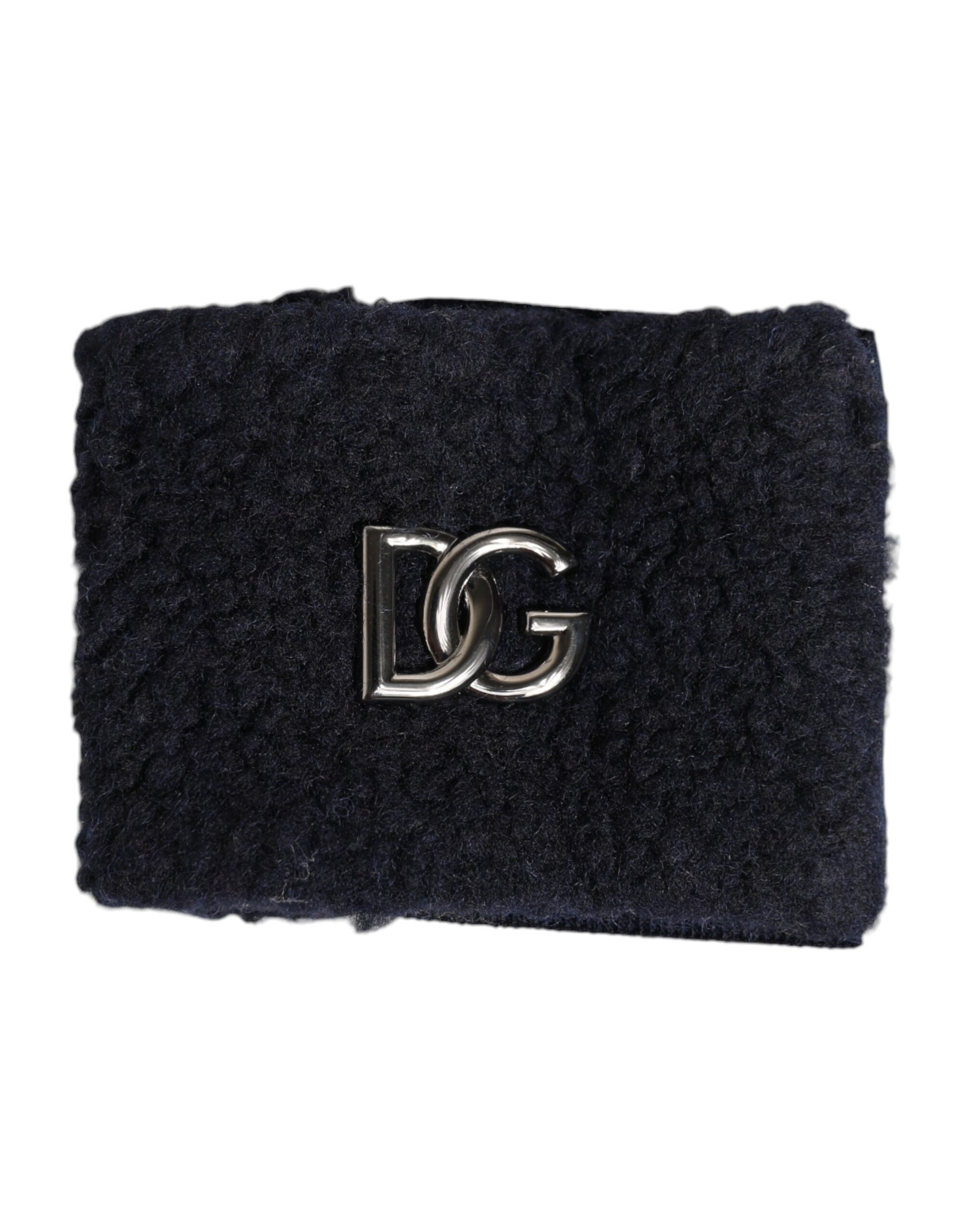 Dolce & Gabbana Black Polyester Logo Plaque Men One Size Wristband