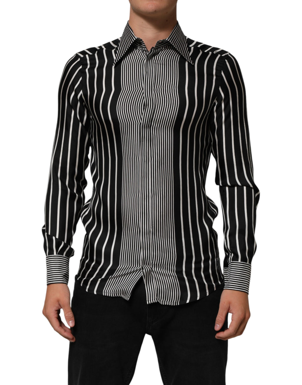 Chemise Habillée Homme MARTINI à Rayures Noires et Blanches Dolce & Gabbana
