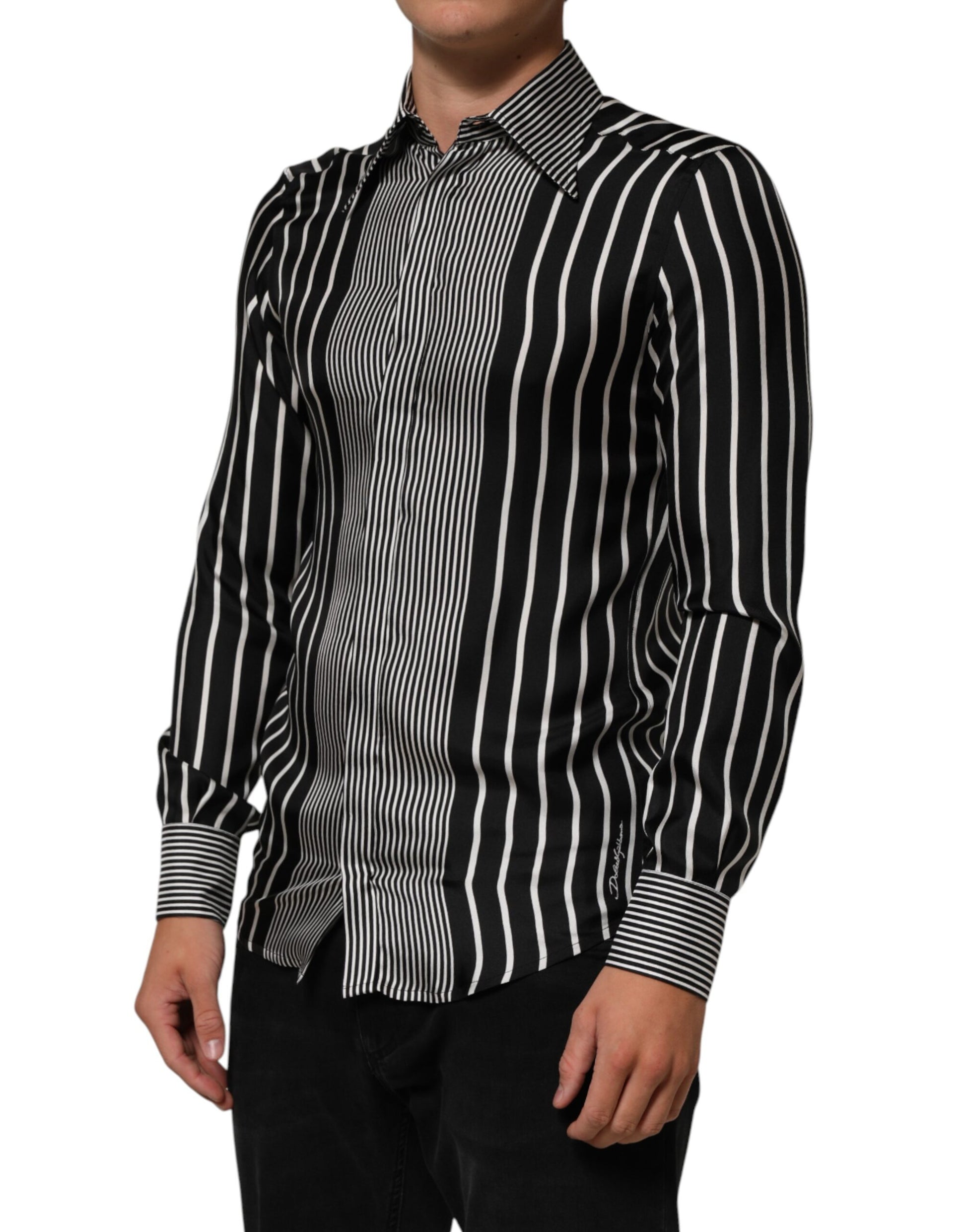 Chemise Habillée Homme MARTINI à Rayures Noires et Blanches Dolce & Gabbana