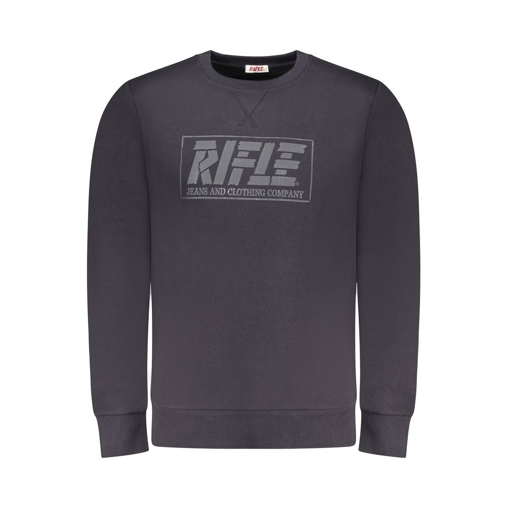 Sweat-shirt en coton bleu fusil pour homme