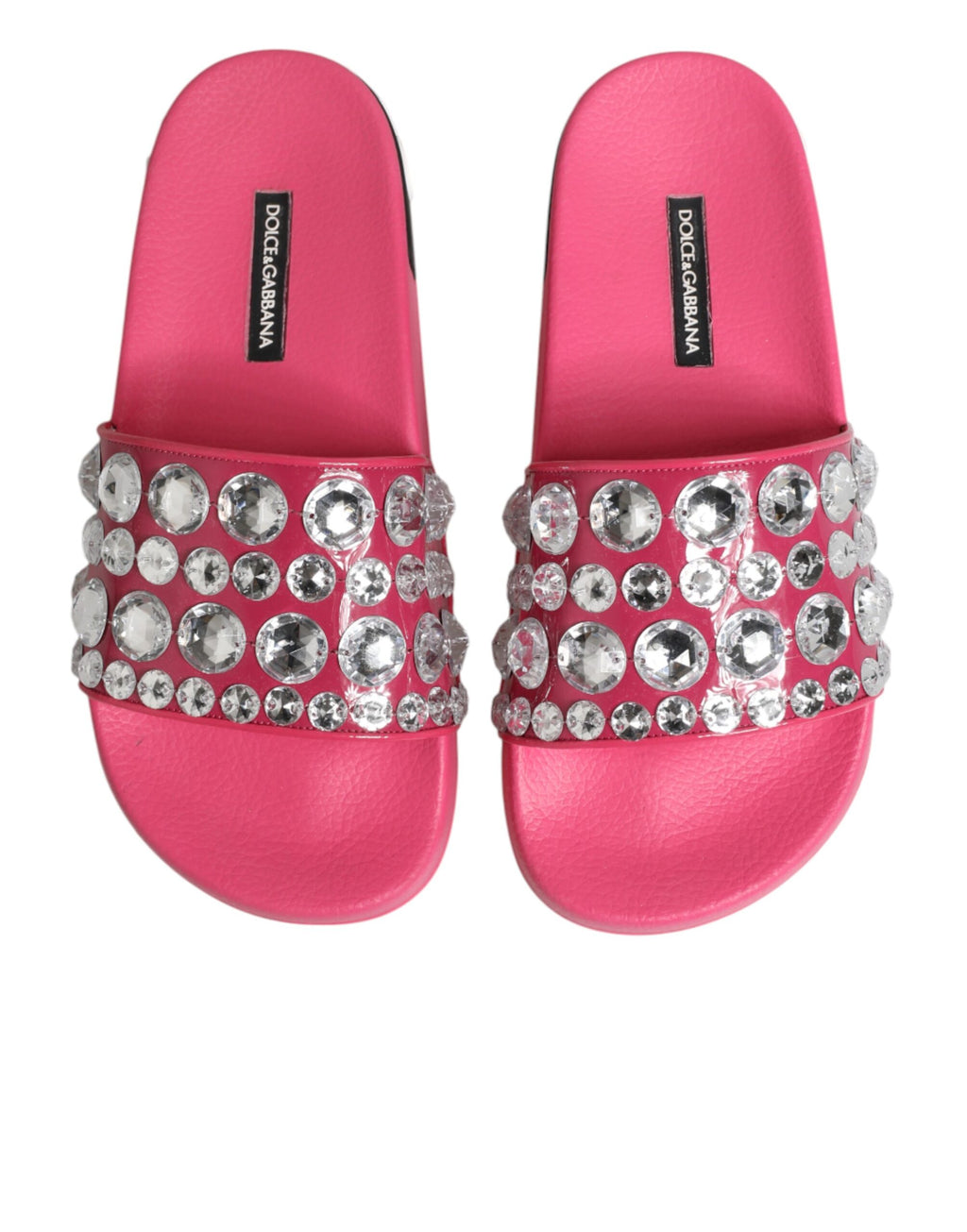 Dolce & Gabbana Sandales à Enfiler Roses à Cristaux Chaussures de Plage