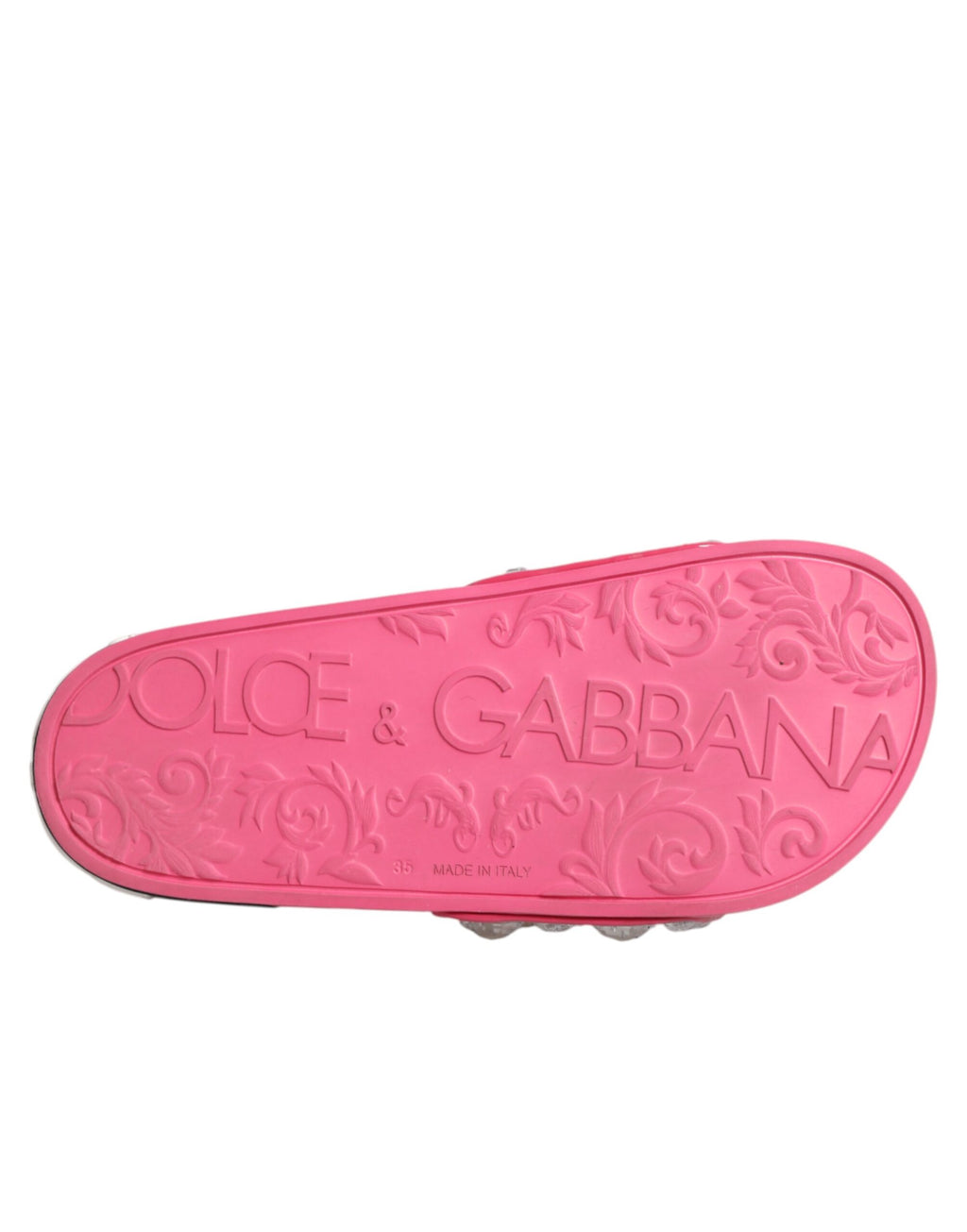 Dolce & Gabbana Sandales à Enfiler Roses à Cristaux Chaussures de Plage