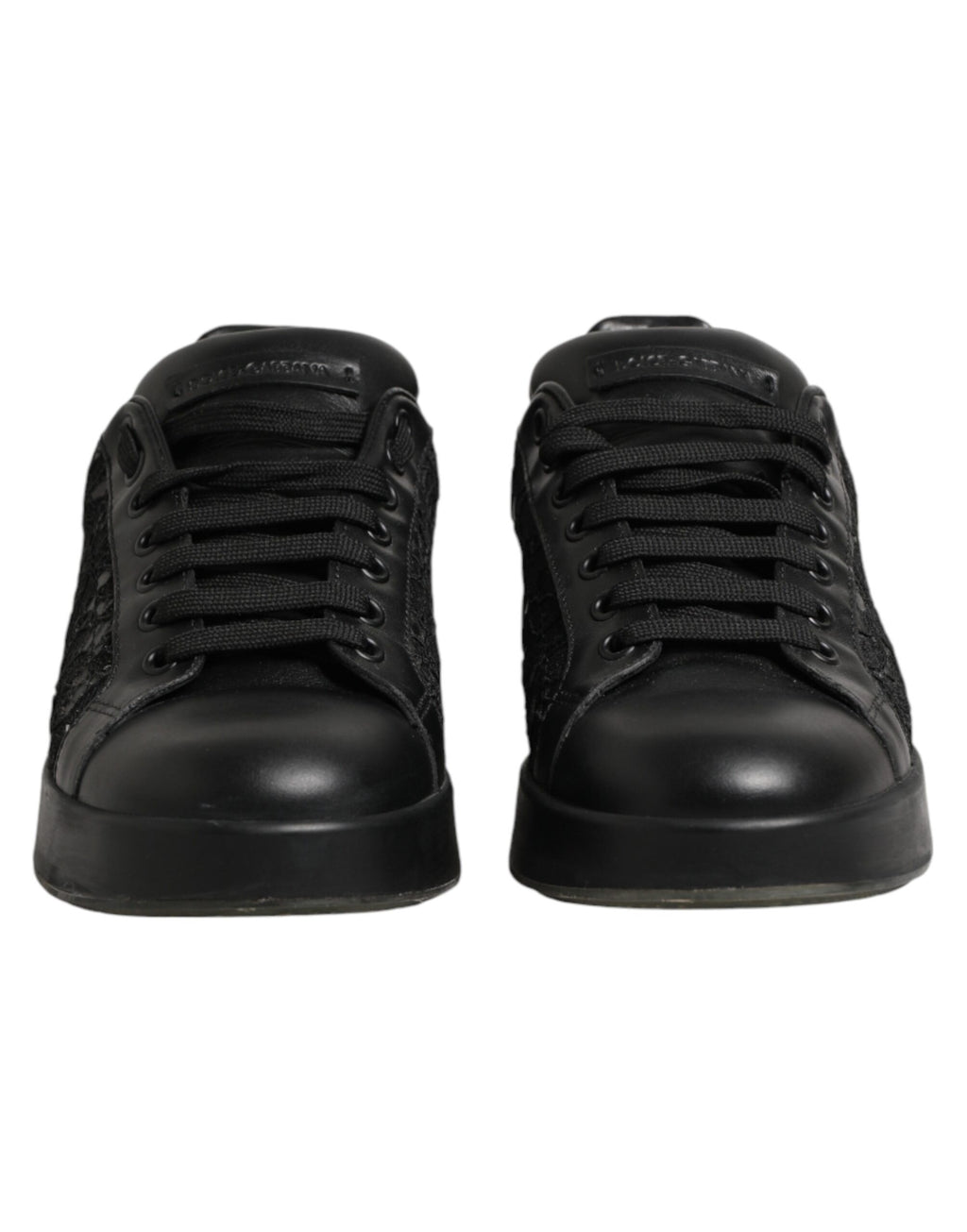 Chaussures Dolce & Gabbana Baskets Basses en Dentelle Florale Noire