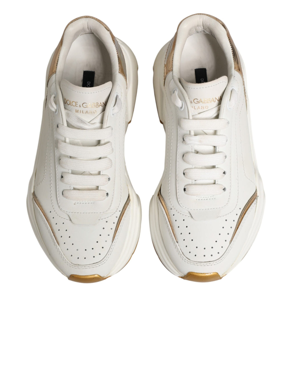 Baskets basses Dolce & Gabbana Daymaster en or blanc