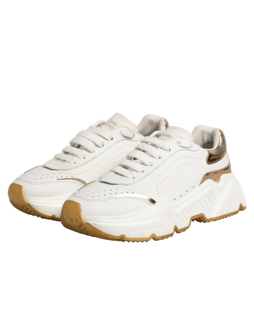 Baskets basses Dolce & Gabbana Daymaster en or blanc
