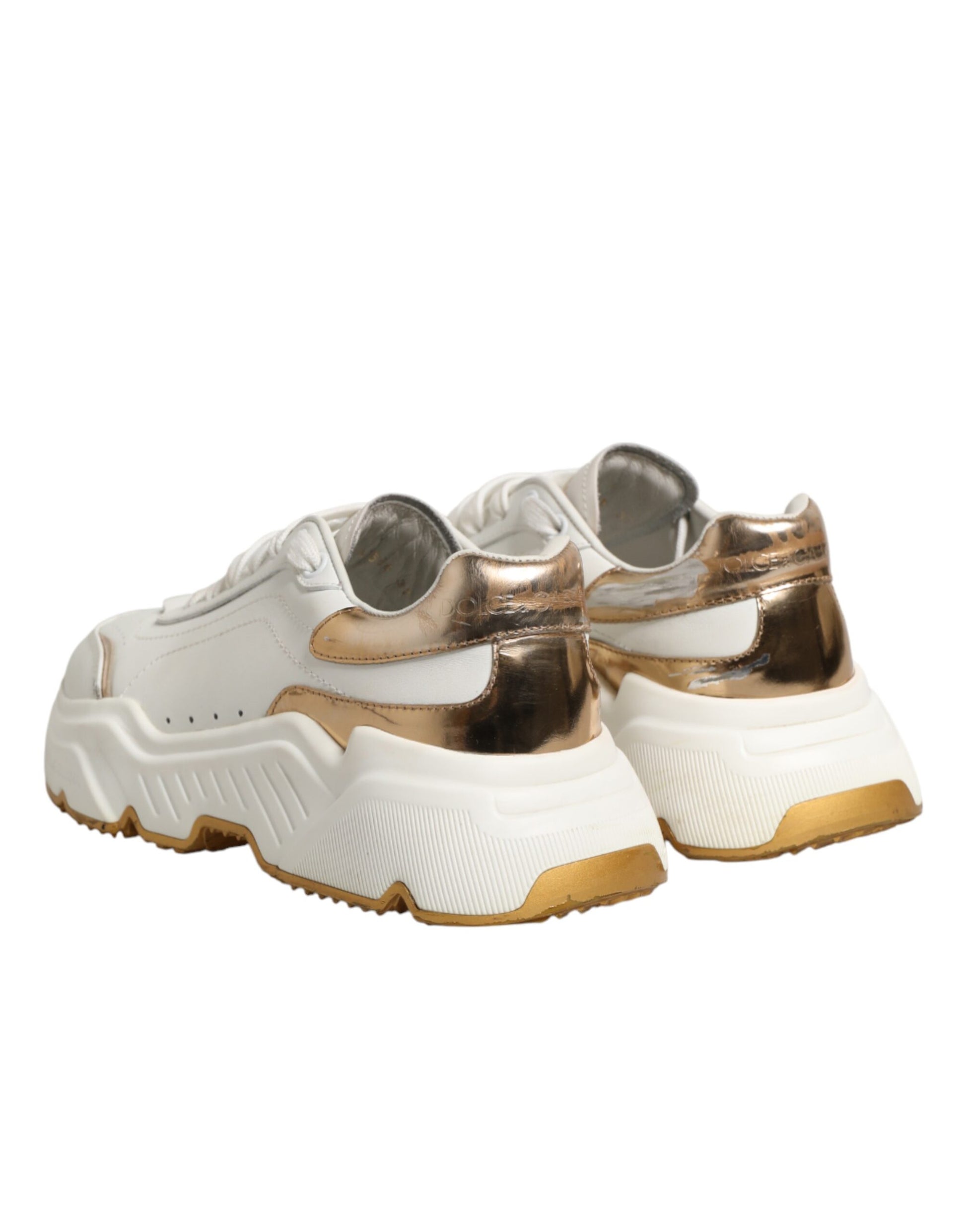 Baskets basses Dolce & Gabbana Daymaster en or blanc