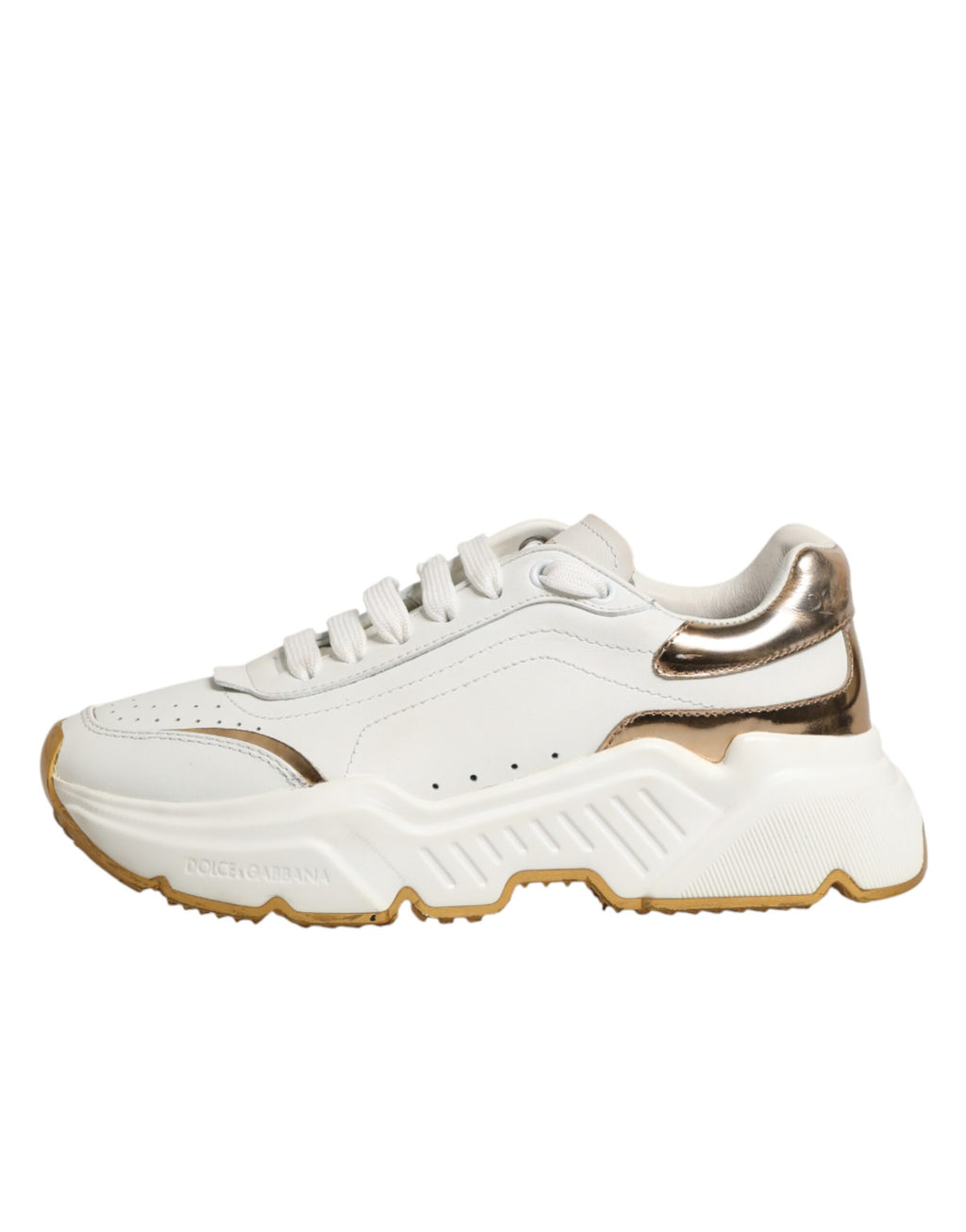 Baskets basses Dolce & Gabbana Daymaster en or blanc