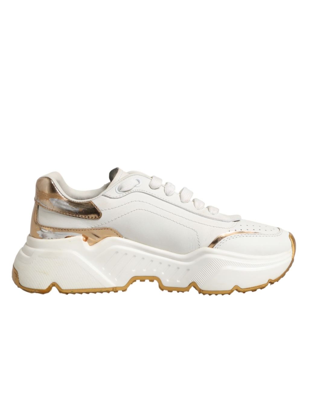 Baskets basses Dolce & Gabbana Daymaster en or blanc