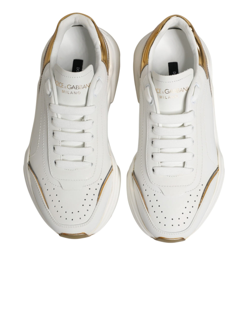 Baskets basses Dolce & Gabbana Daymaster en or blanc