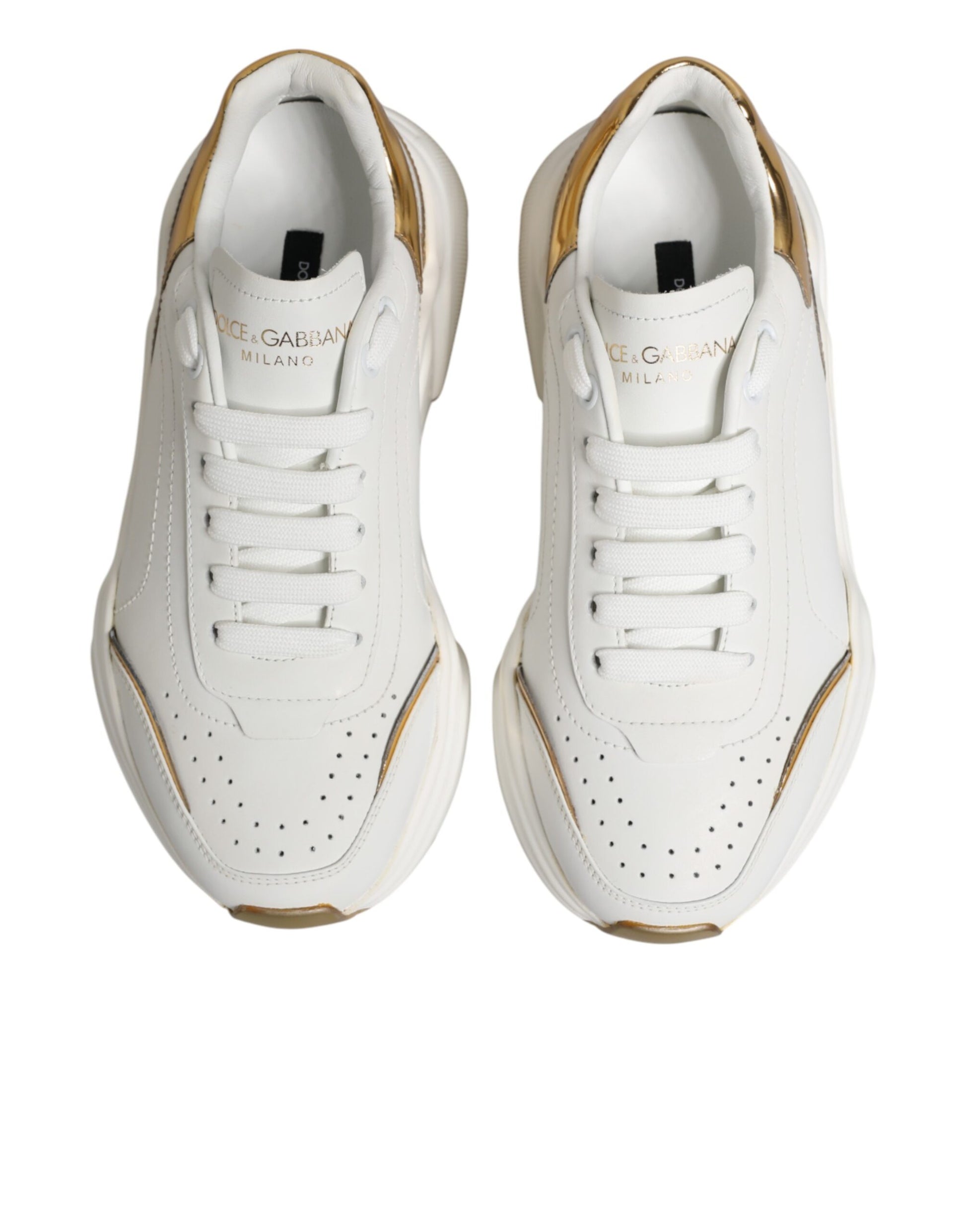 Baskets basses Dolce & Gabbana Daymaster en or blanc