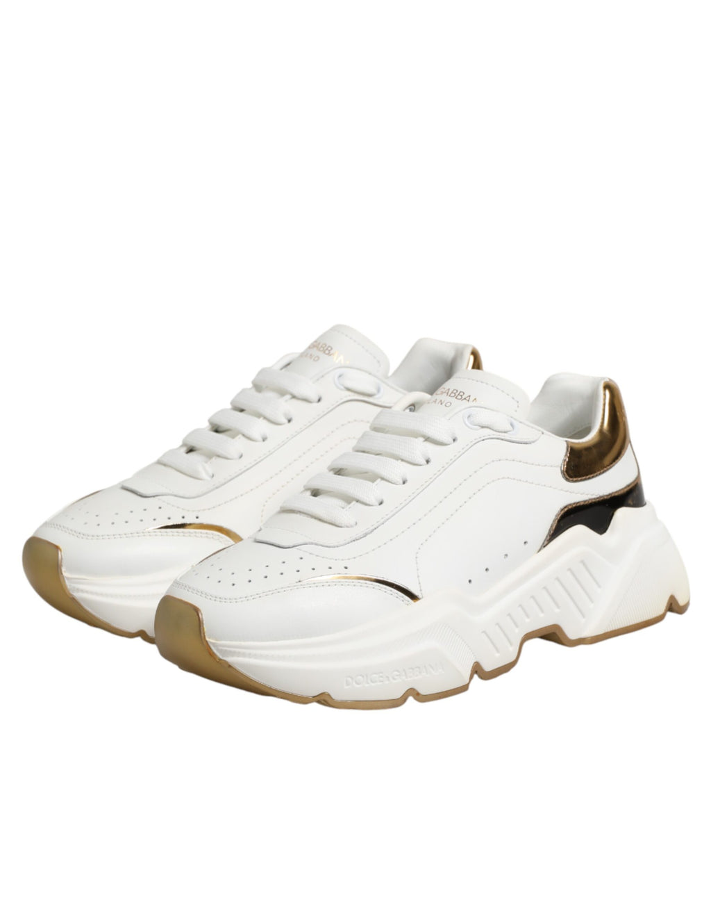 Baskets basses Dolce & Gabbana Daymaster en or blanc