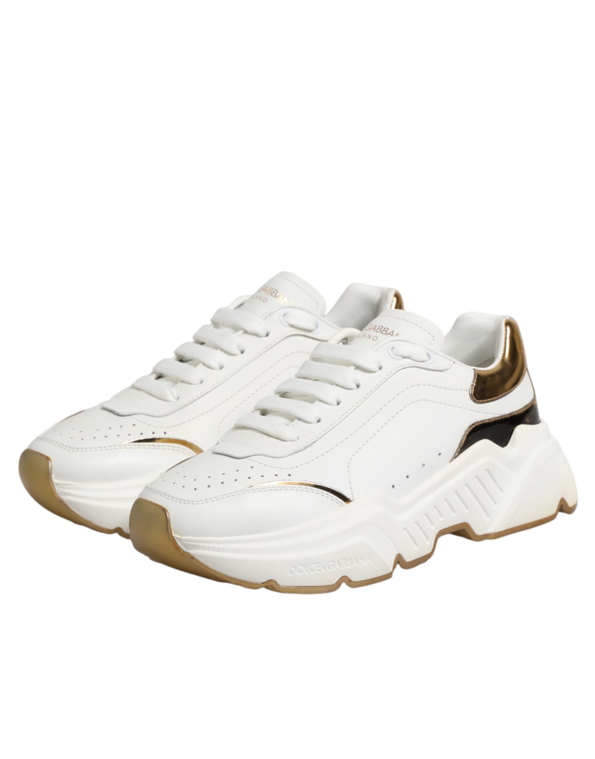 Baskets basses Dolce & Gabbana Daymaster en or blanc