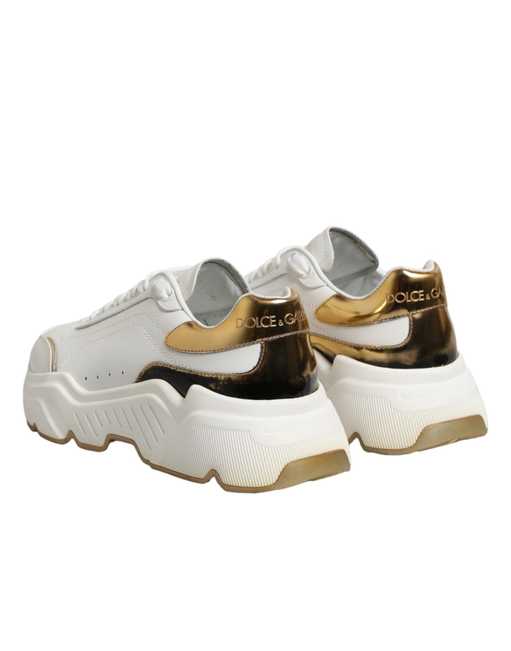 Baskets basses Dolce & Gabbana Daymaster en or blanc