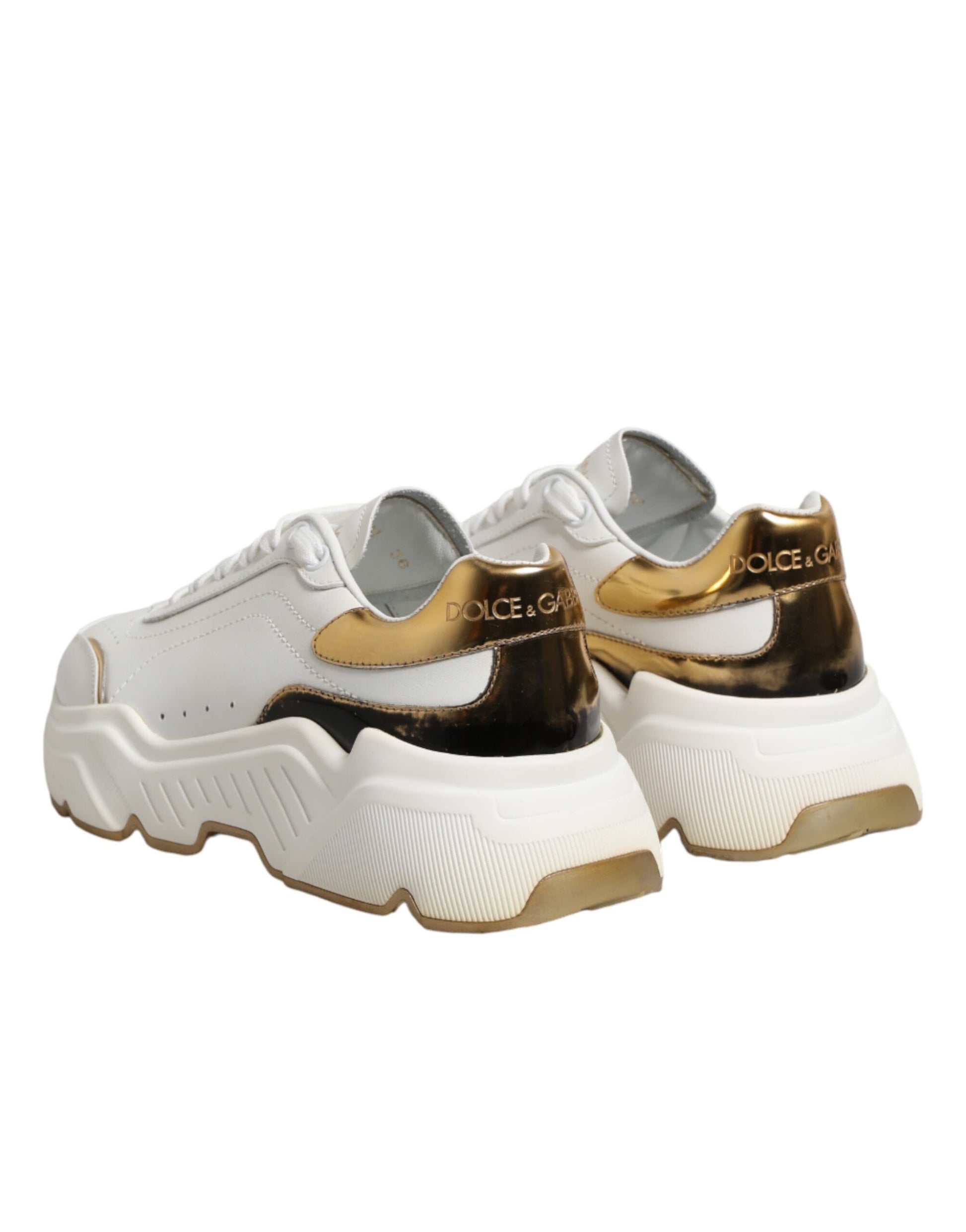 Baskets basses Dolce & Gabbana Daymaster en or blanc