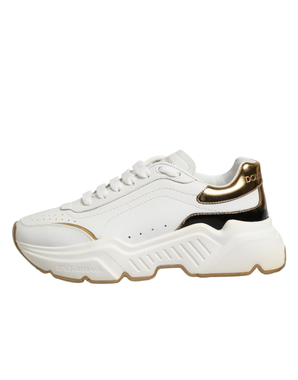 Baskets basses Dolce & Gabbana Daymaster en or blanc